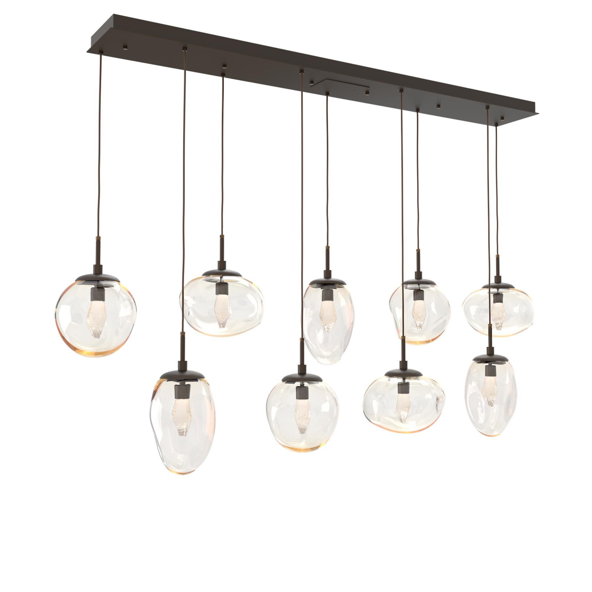 Shown in Flat Bronze finish and Geo Inner Amber Outer glass