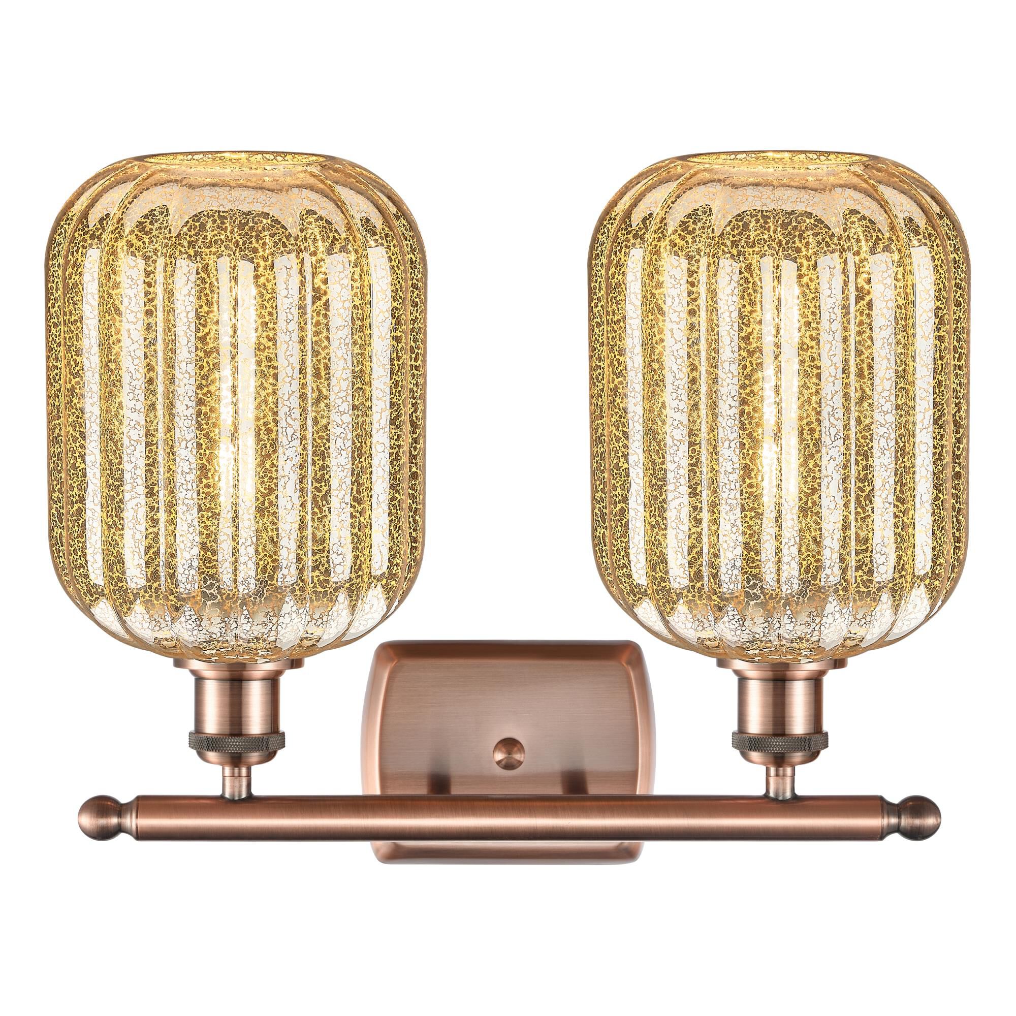 Shown in Antique Copper finish and Mercury glass