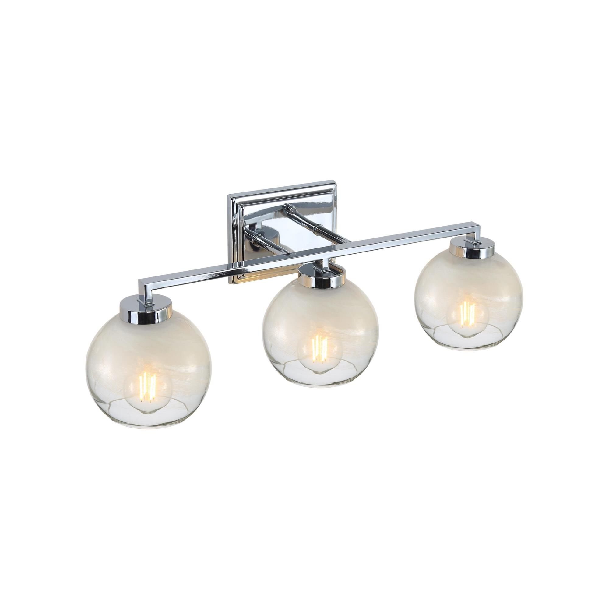 Shown in Chrome finish and Alabaster shade