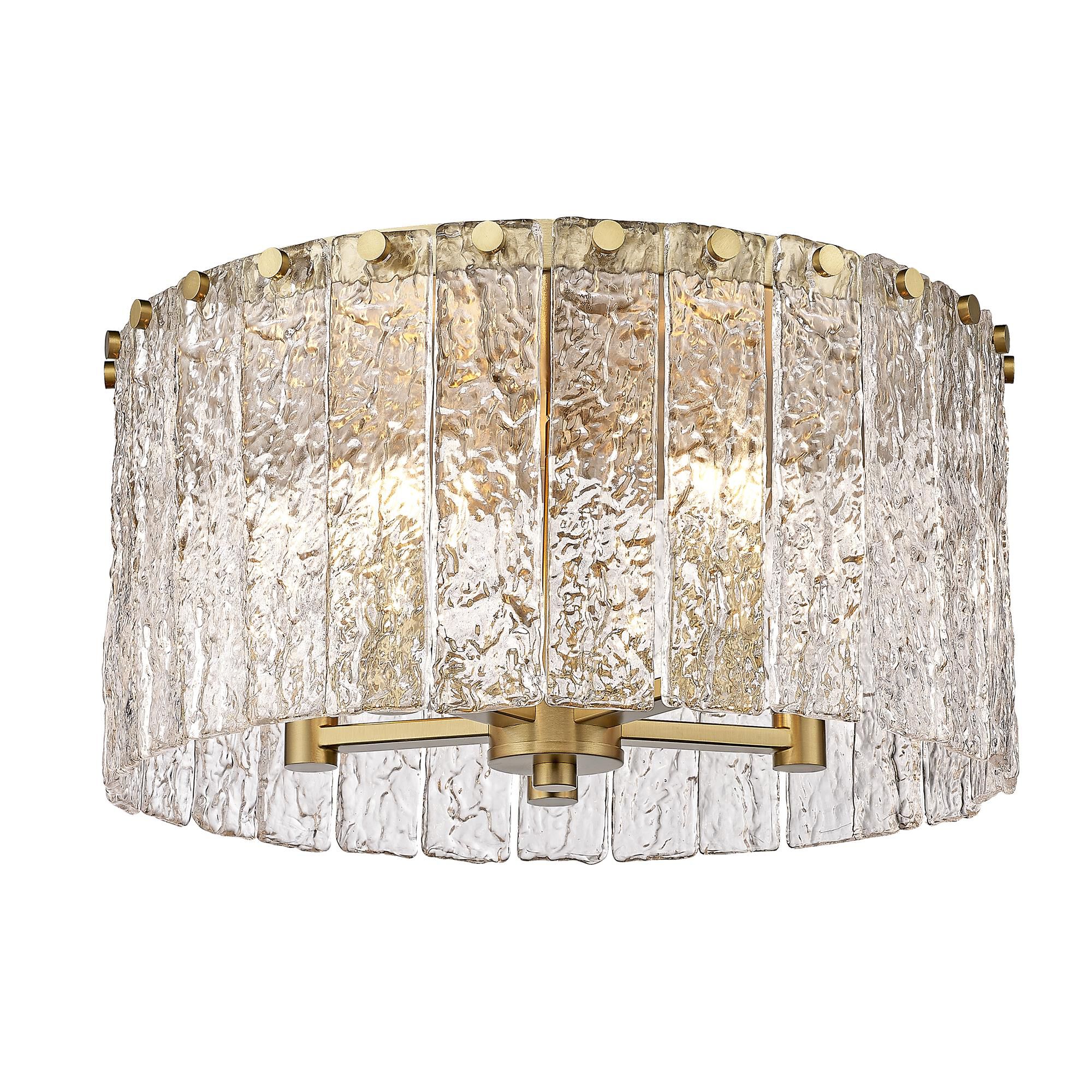 Shown in Modern Gold finish and Clear glass