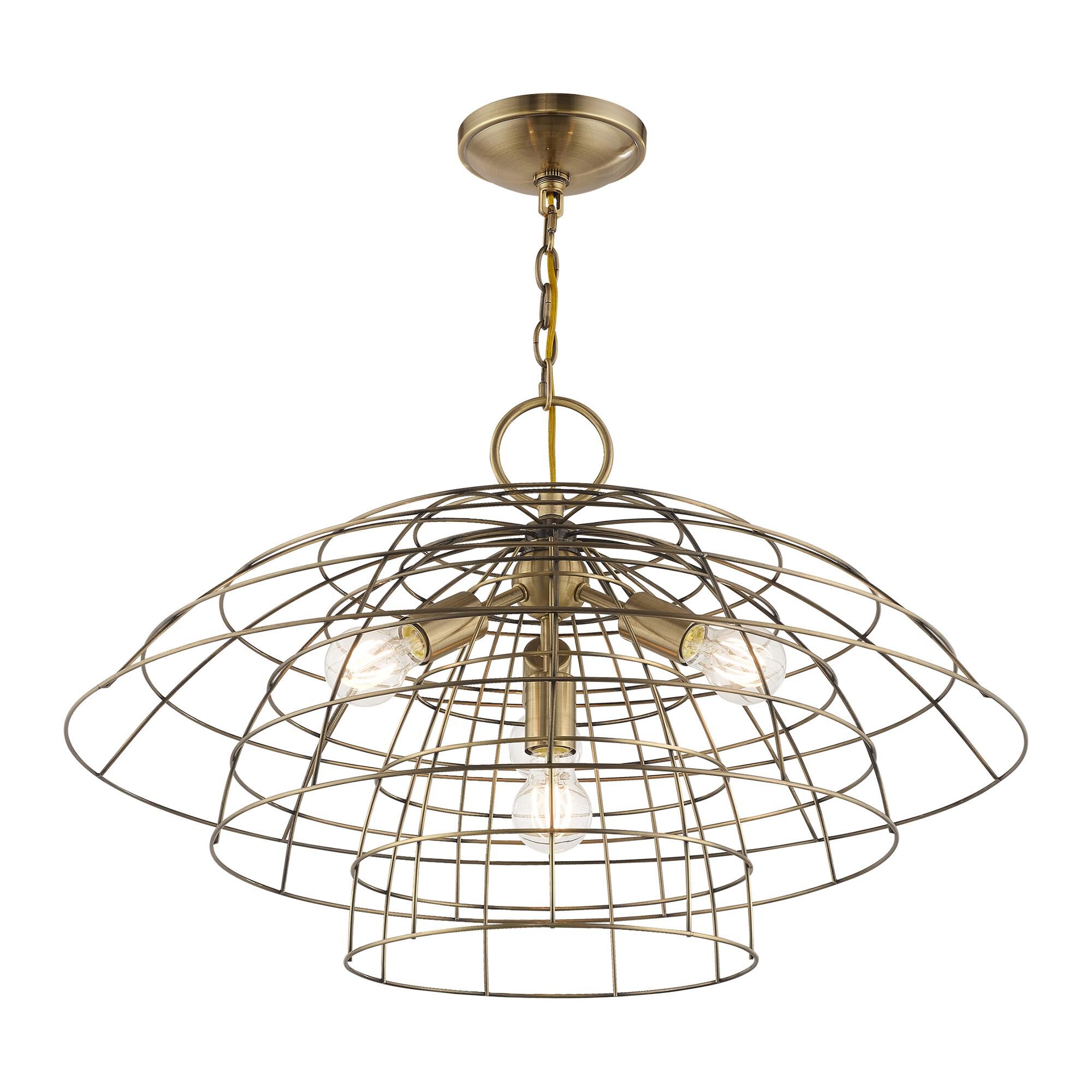 Brooklyn 4 Light Chandelier by Livex Lighting