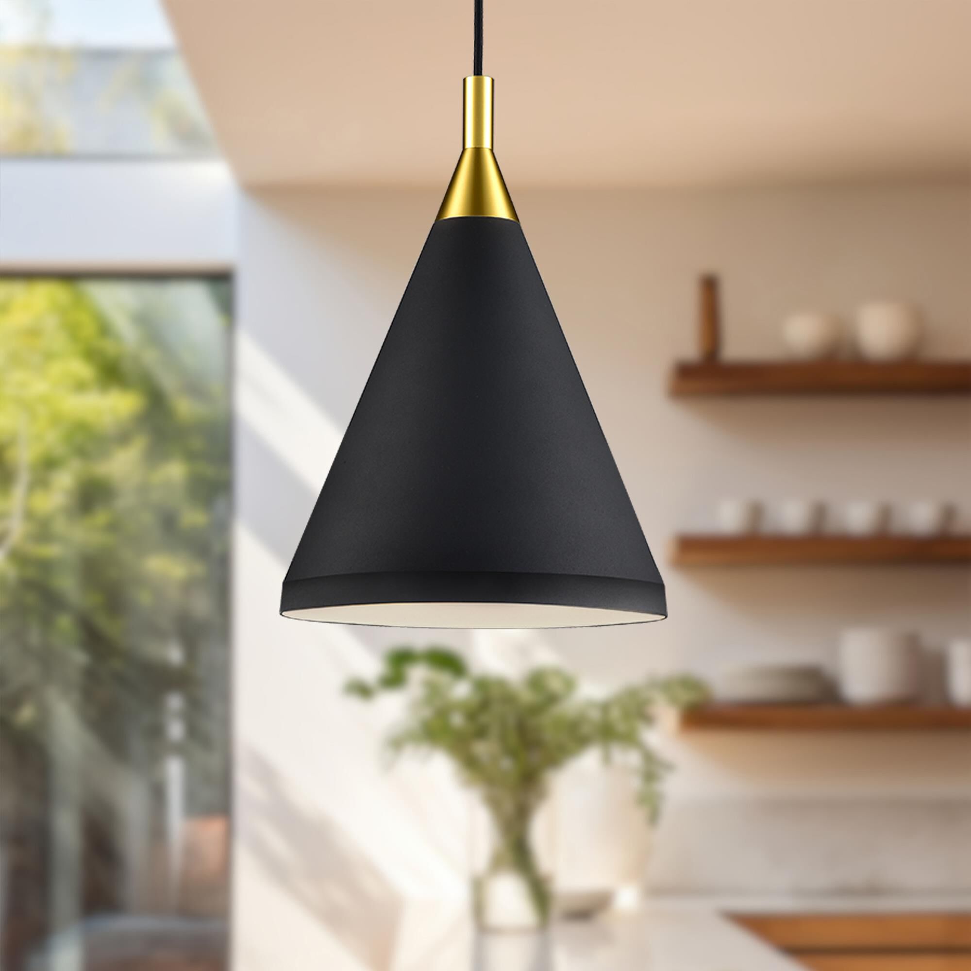 Shown in Black - Gold finish and Aluminium shade