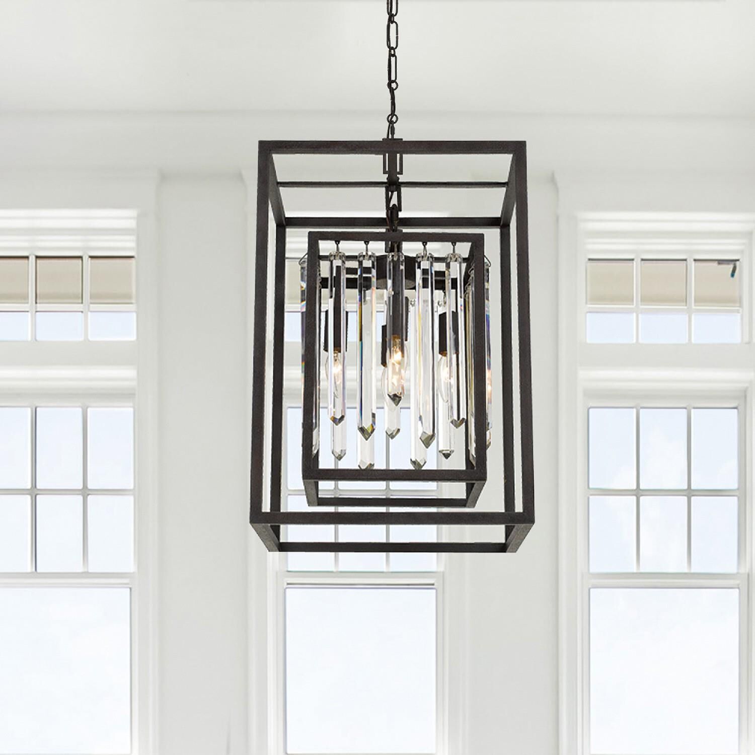 Shown in Forged Bronze finish and Hand Cut crystal