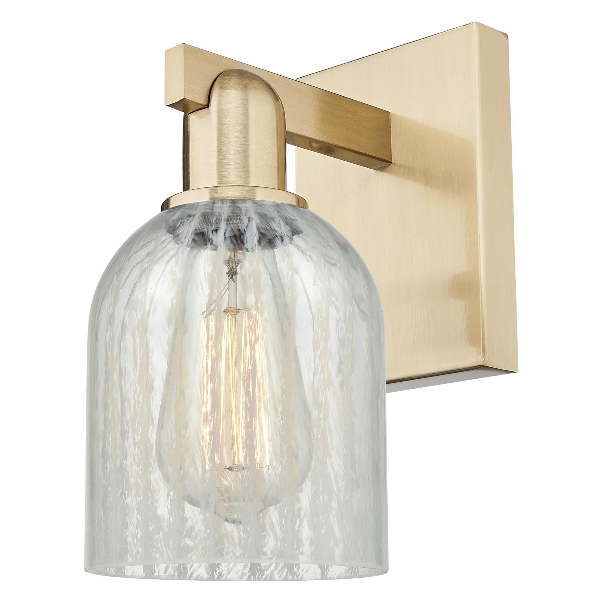 Shown in Champagne Bronze finish and Mouchette glass