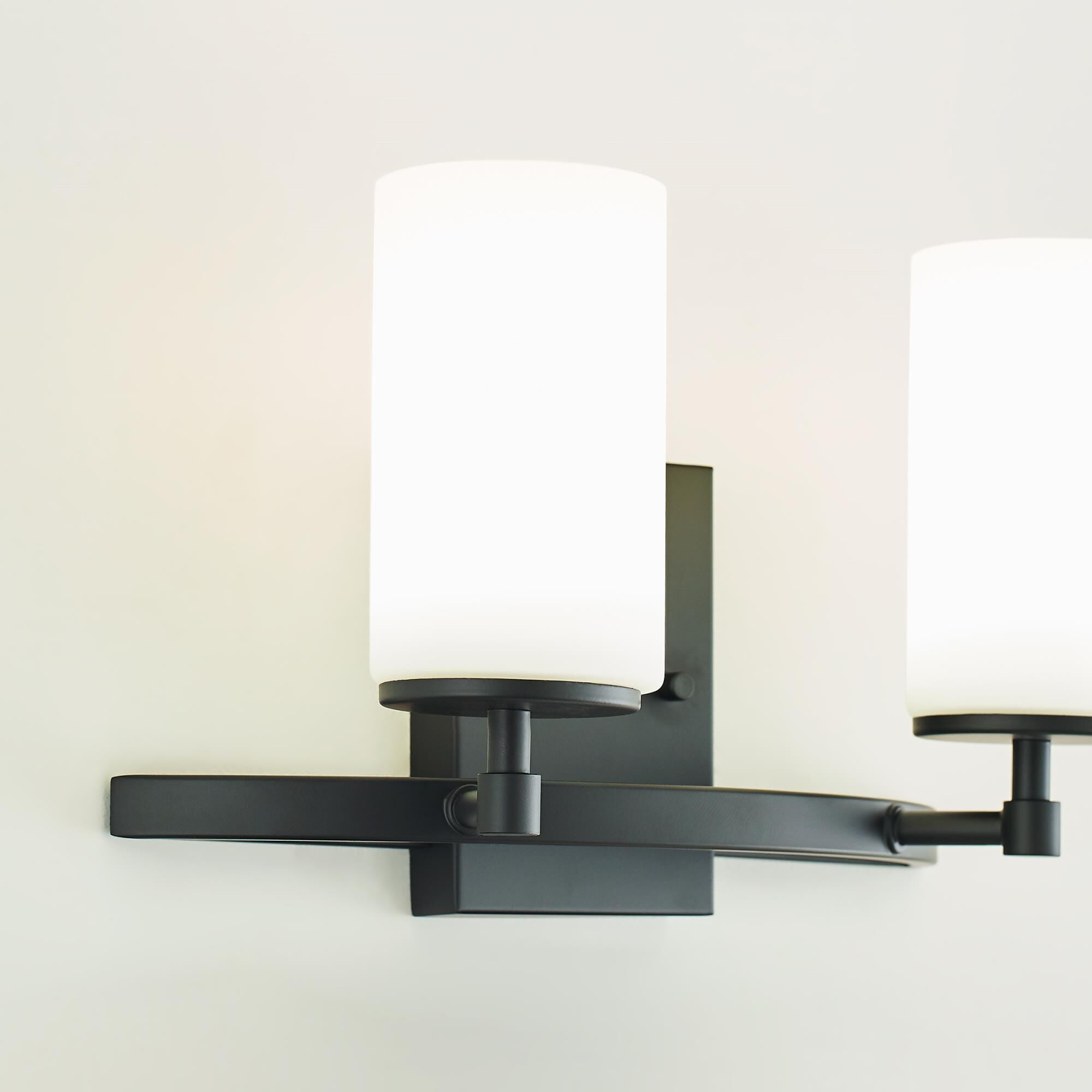 Shown in Midnight Black finish and Etched and White Inside glass