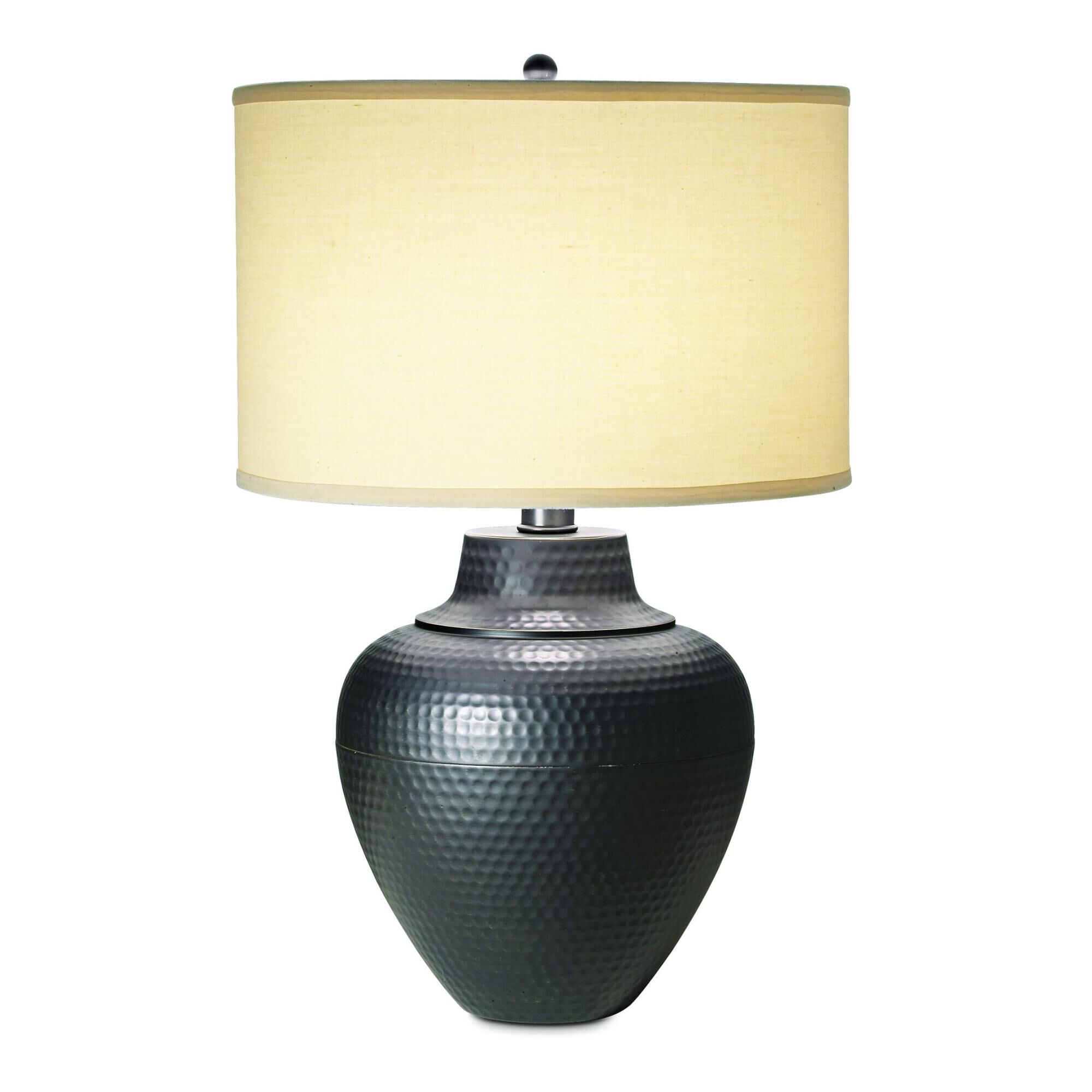 Shown in Black Bronze with Gold Edge finish and Drum-Cream-Linen shade