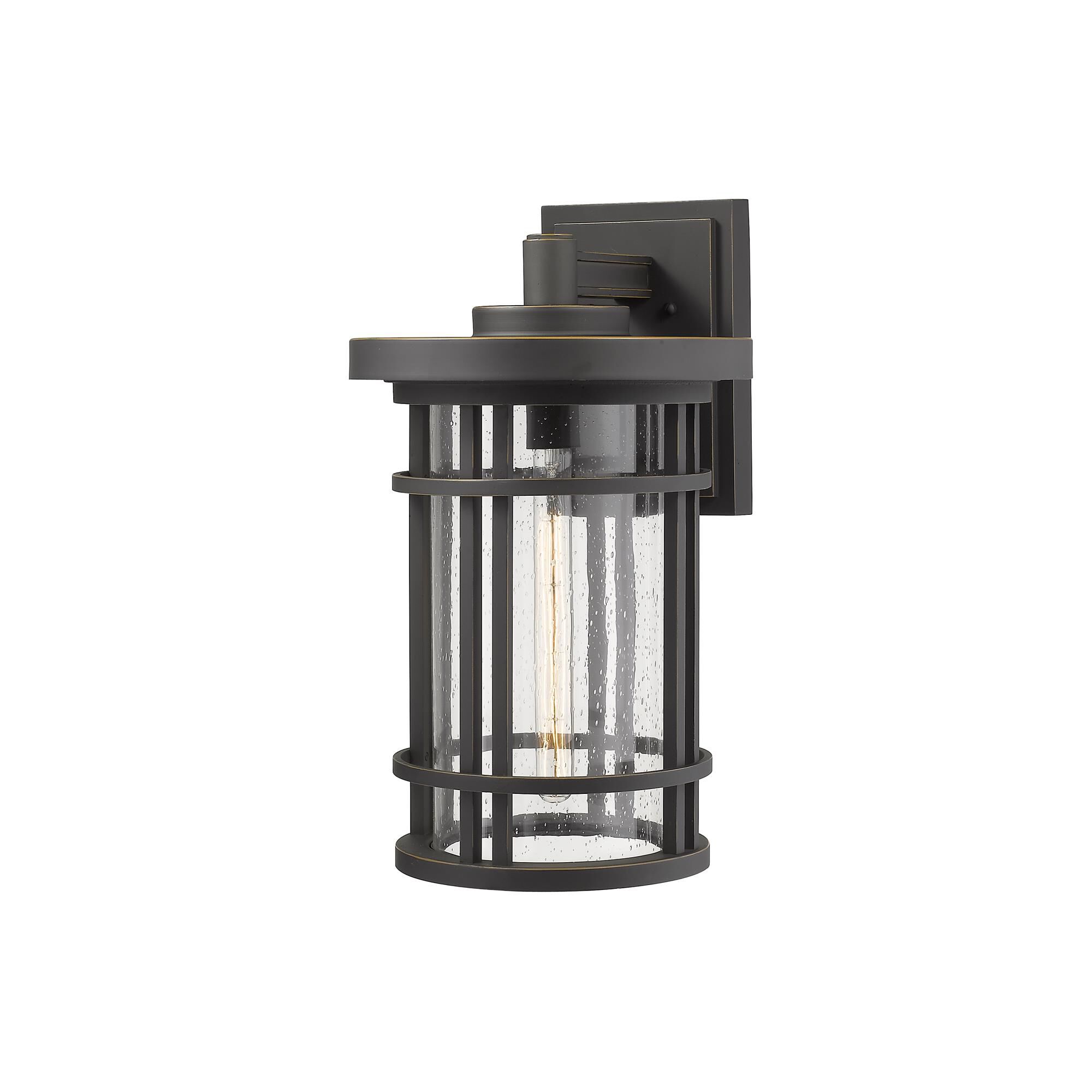 Shown in Oil Rubbed Bronze finish and Glass shade