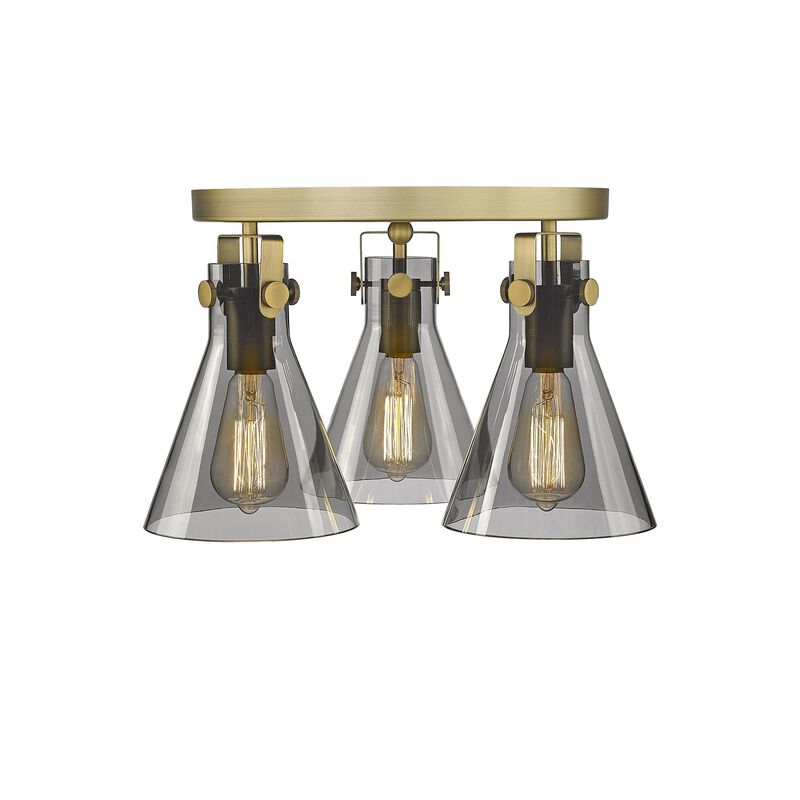 Bruno Marashlian Newton Cone 19 Inch 3 Light Flush Mount by Innovations Lighting
