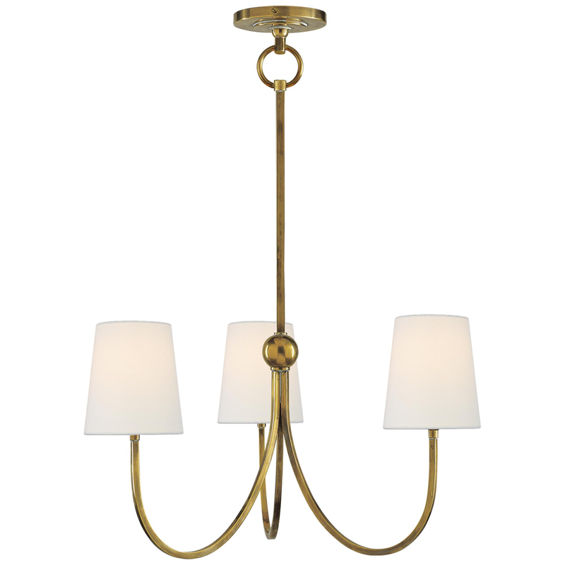 Thomas O'Brien Reed 20 Inch 3 Light Mini Chandelier by Visual Comfort Signature Collection