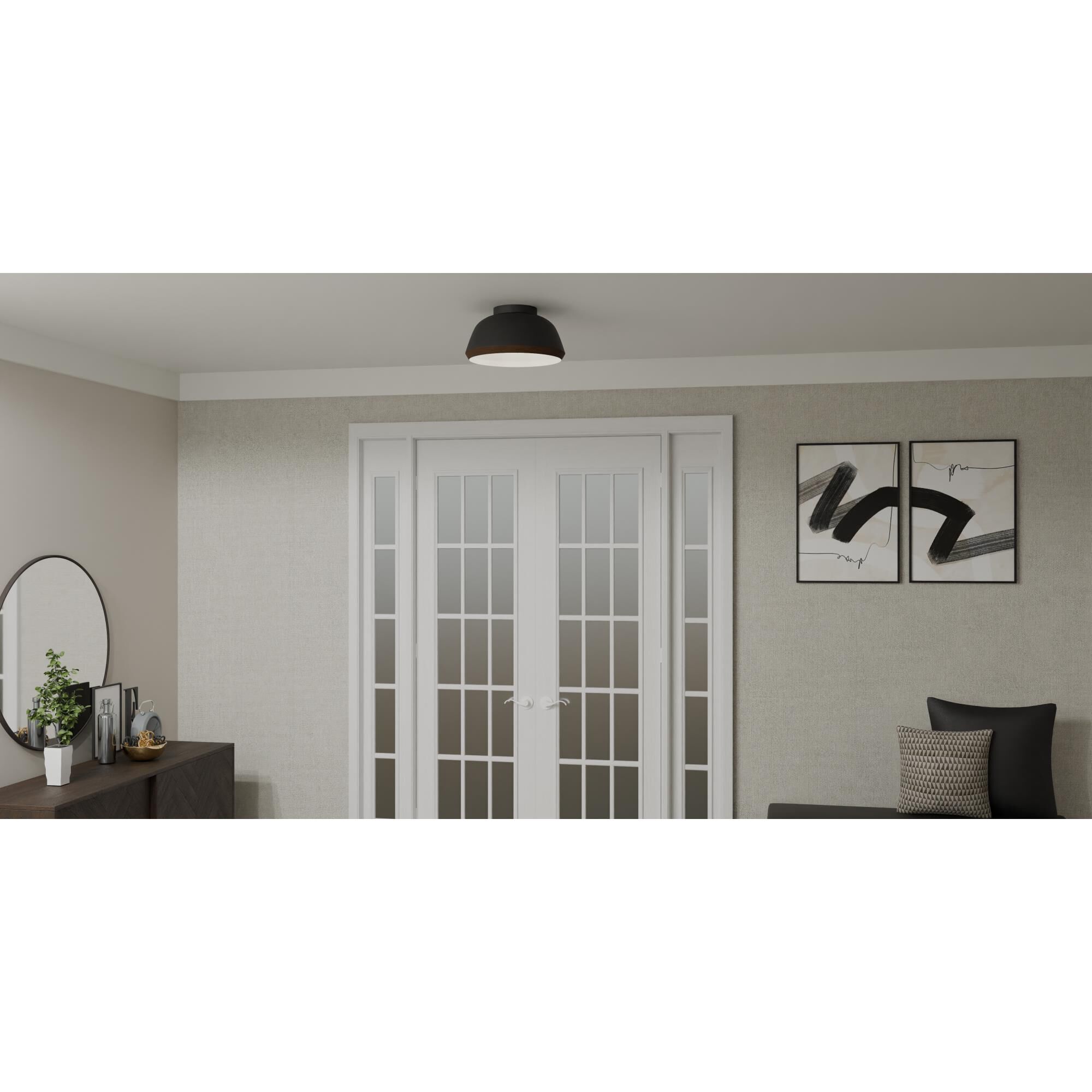 Tamara 16 Inch 3 Light Flush Mount by Quoizel