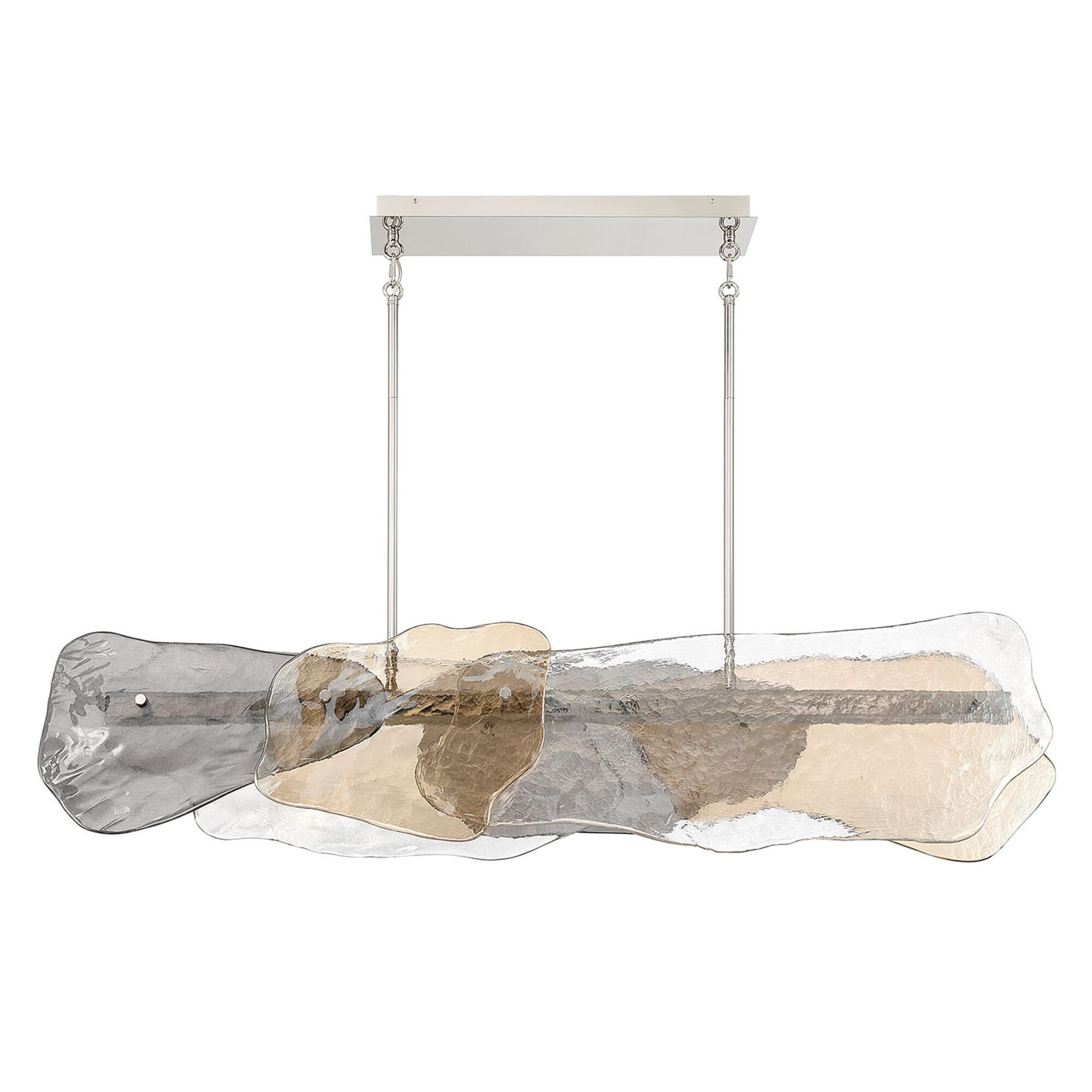 Shown in Polished Nickel finish and Mixed glass