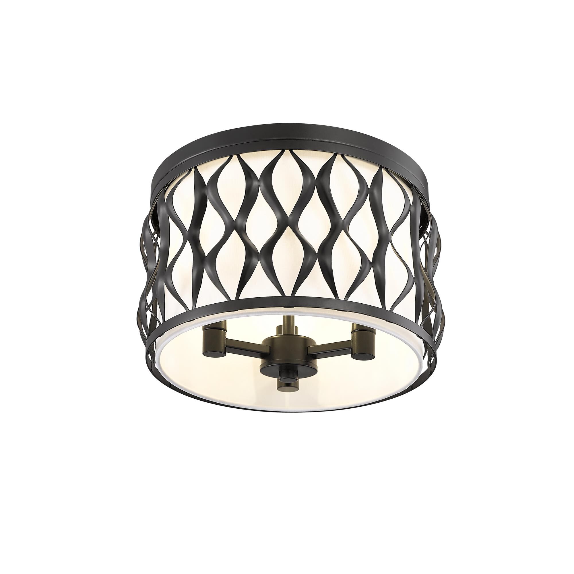 Shown in Matte Black finish and White glass and White shade