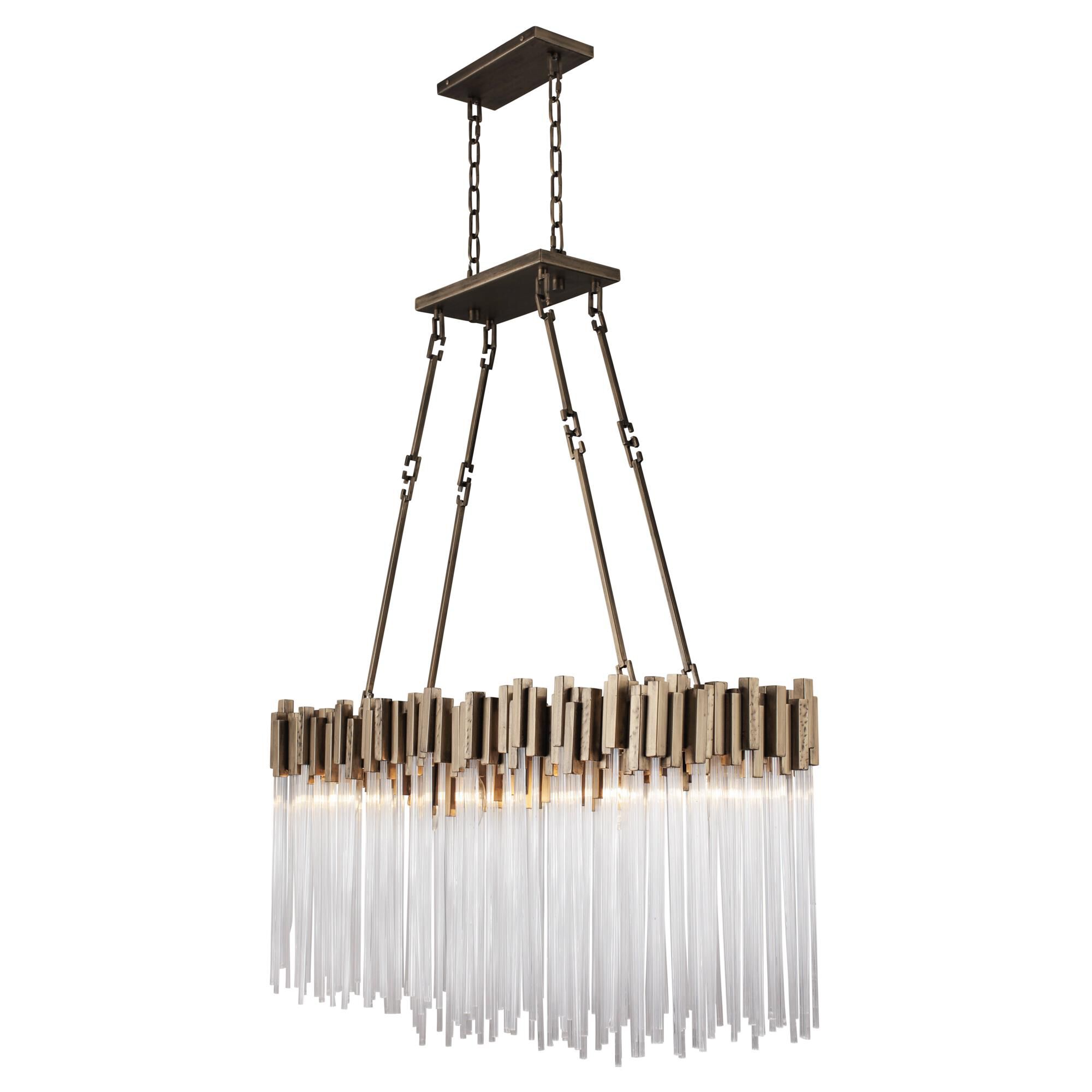 Shown in Havana Gold finish and Clear Fluted glass