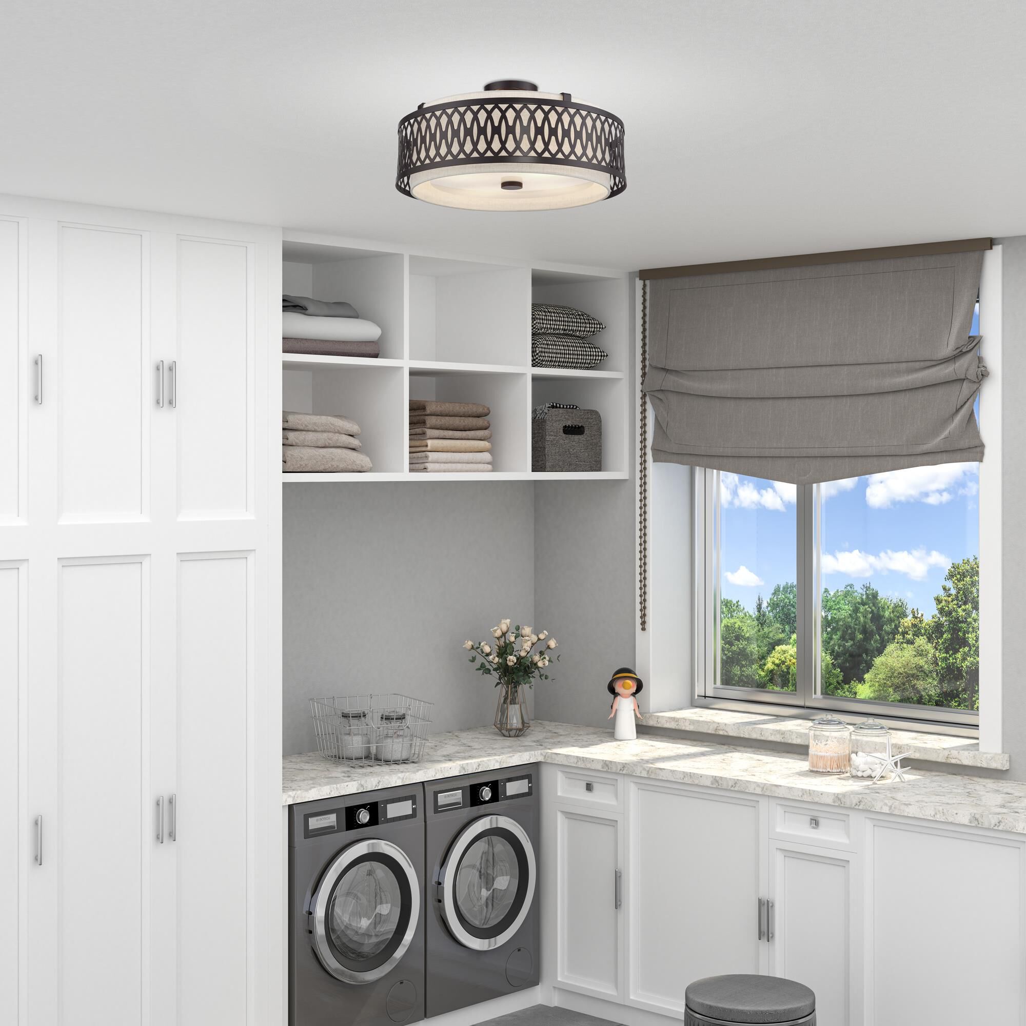 Vistaview 21 Inch Semi Flush Mount by Livex Lighting