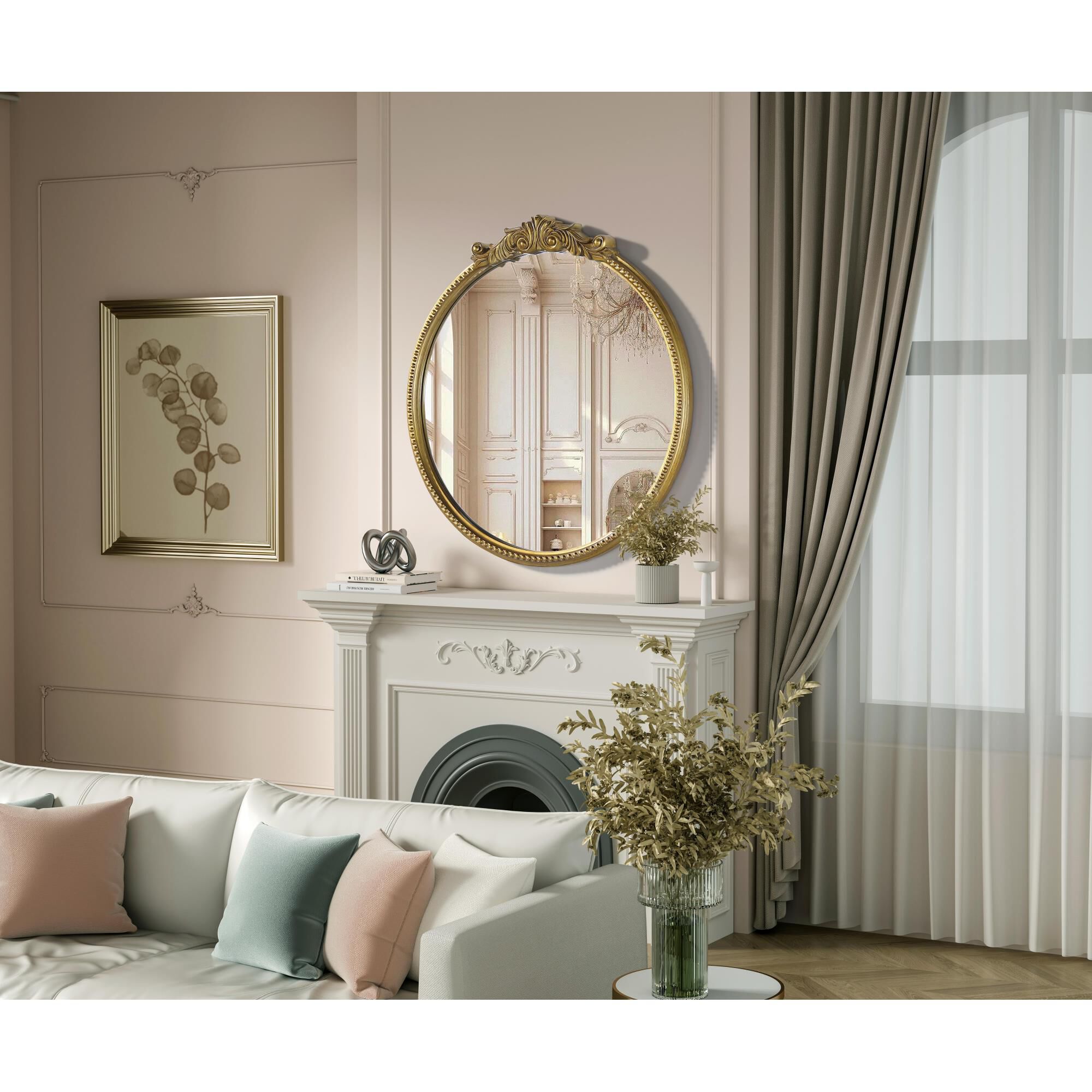 Naomi 32 Inch Decorative Mirror by Elegant Decor