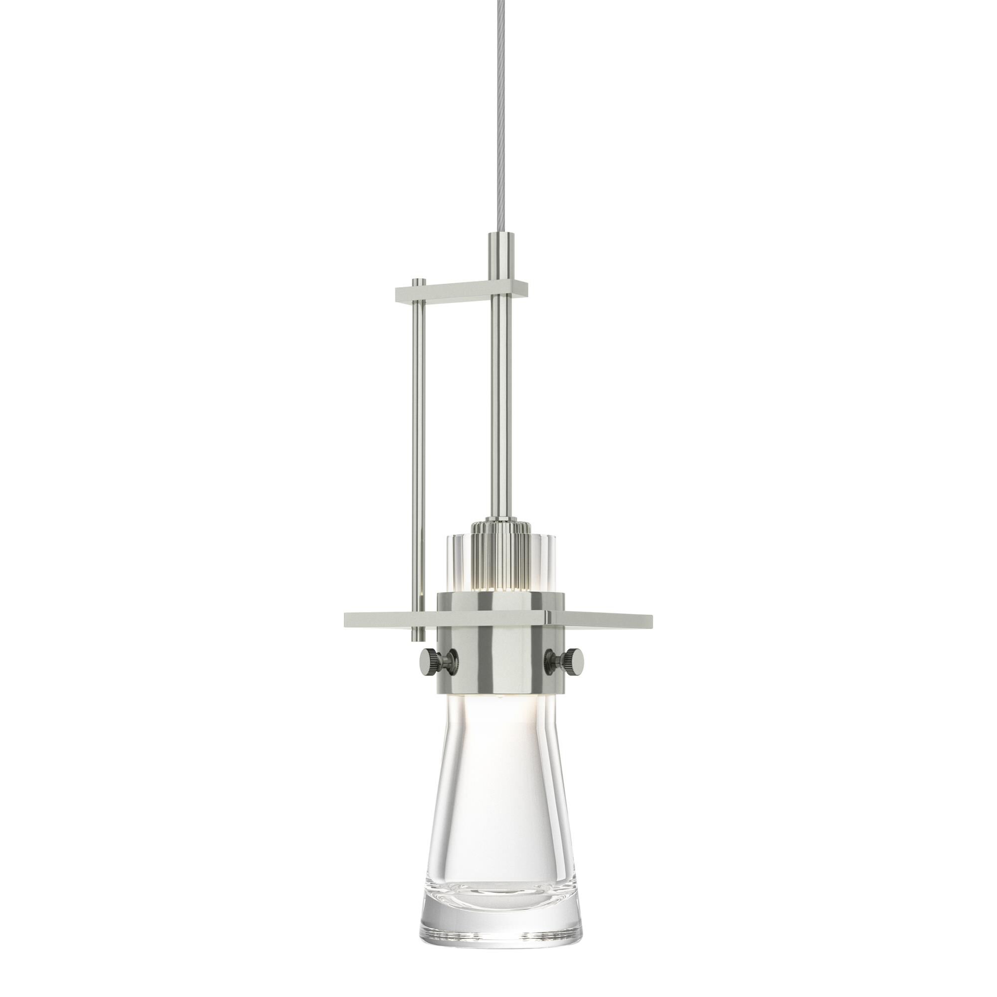 Shown in Sterling finish and Clear glass