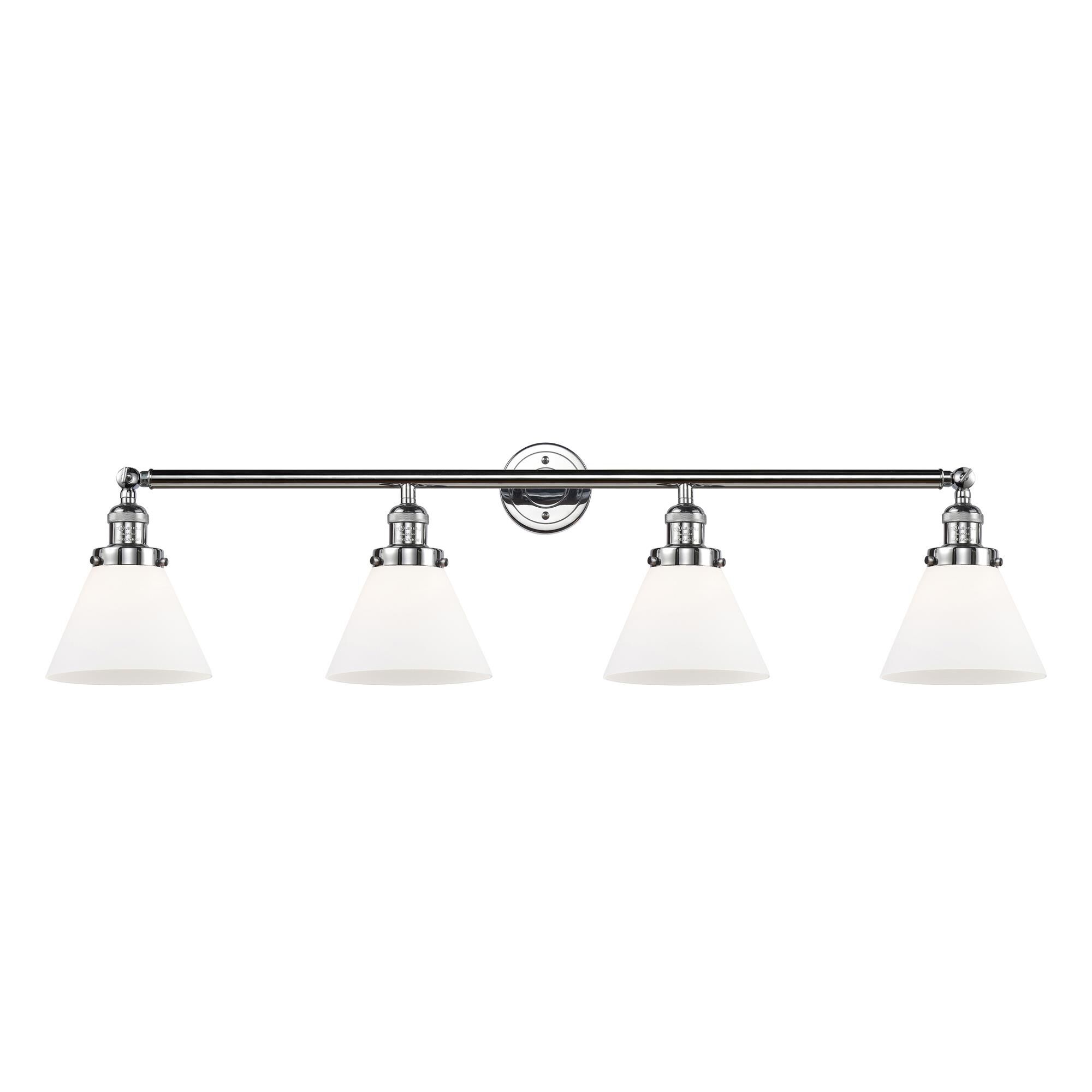 Shown in Polished Chrome finish and Matte White Cased glass