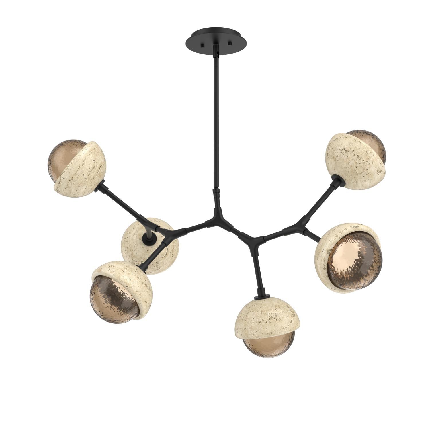 Levi Wilson Cabochon 31 Inch Linear Suspension Light by Hammerton Studio