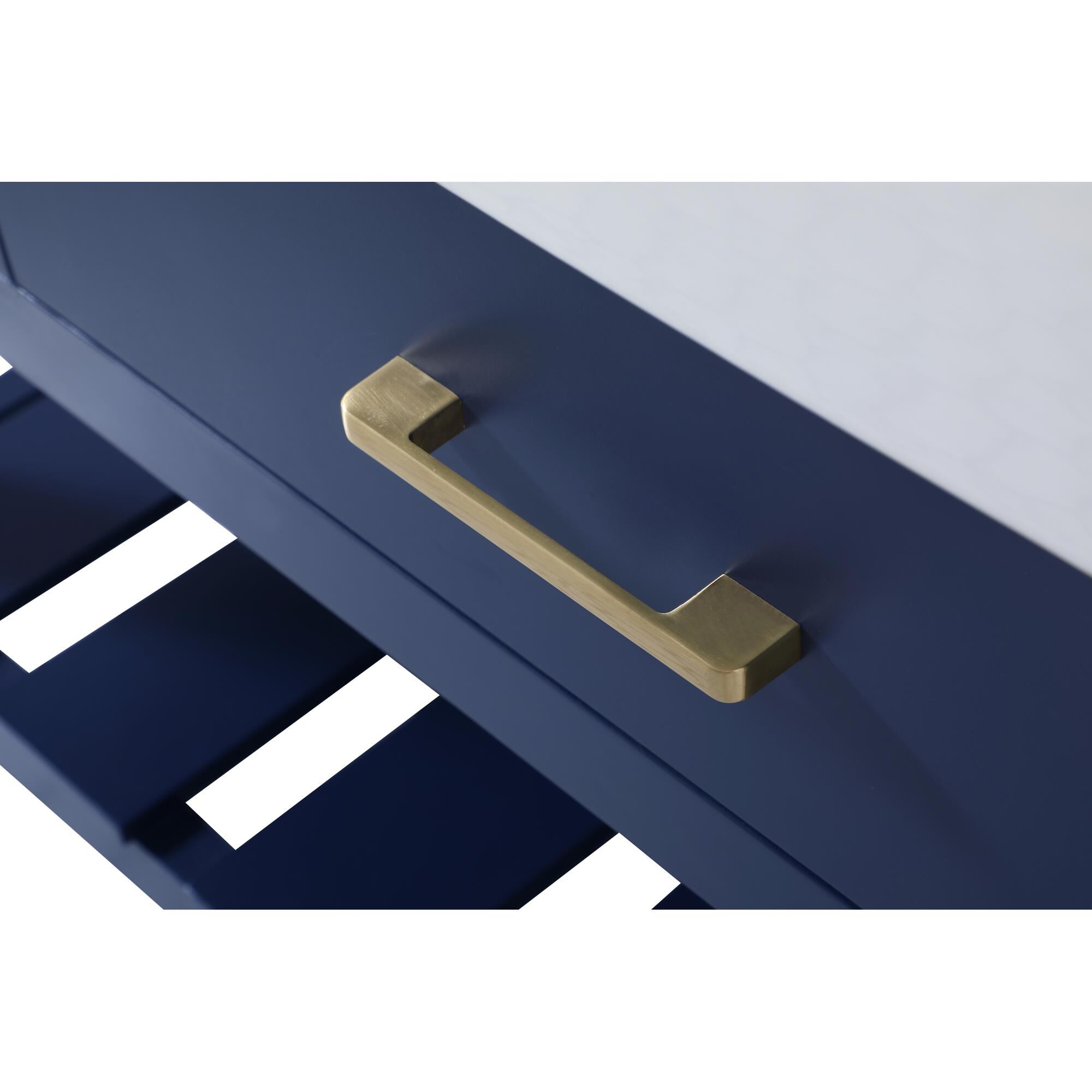 Shown in Blue finish and With Backsplash accent