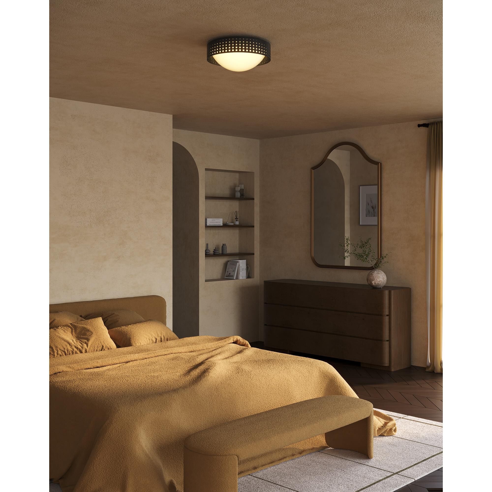 Shown in Urban Bronze finish and Clear Exterior Opal Interior glass