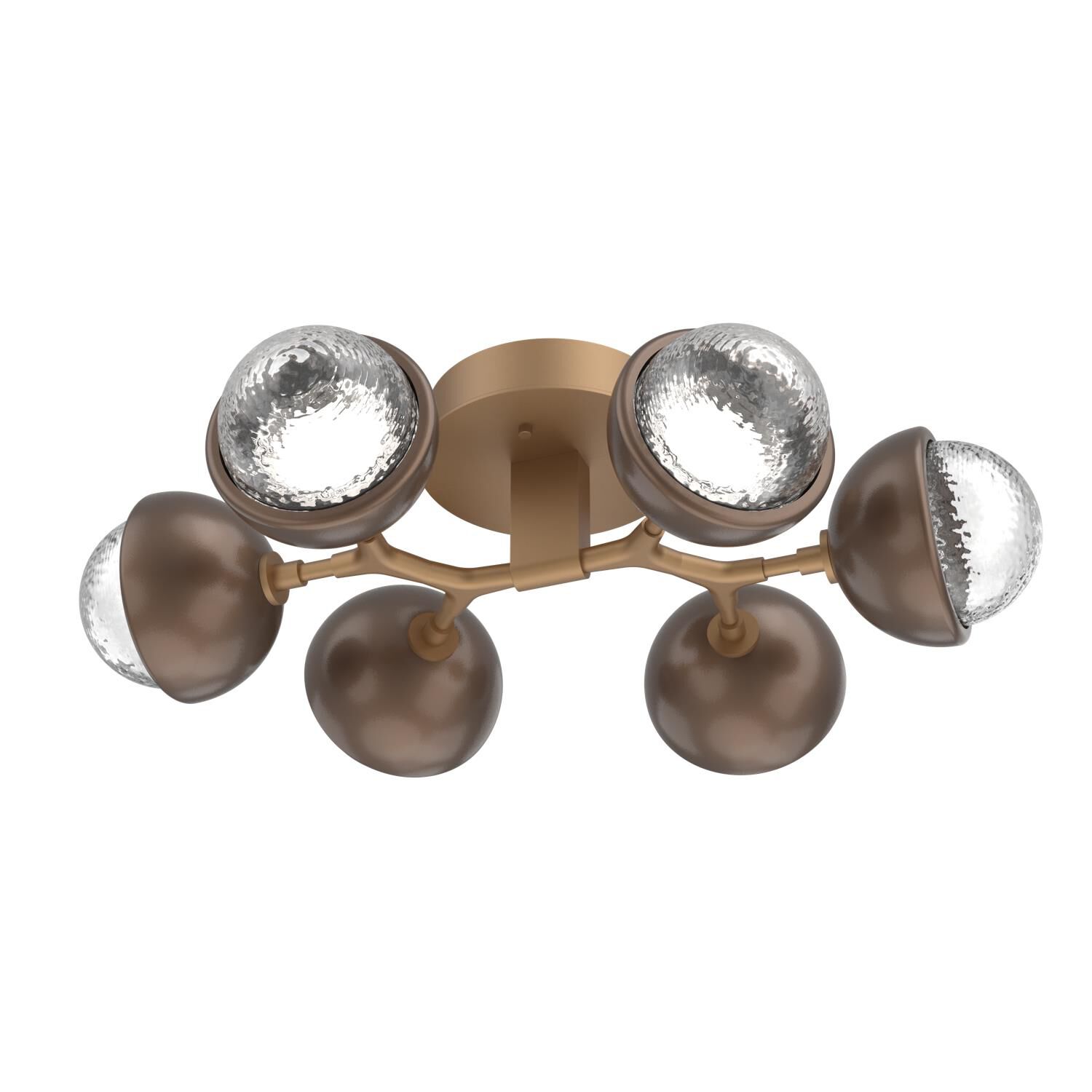 Shown in Novel Brass finish and Clear glass and Burnished Bronze accent