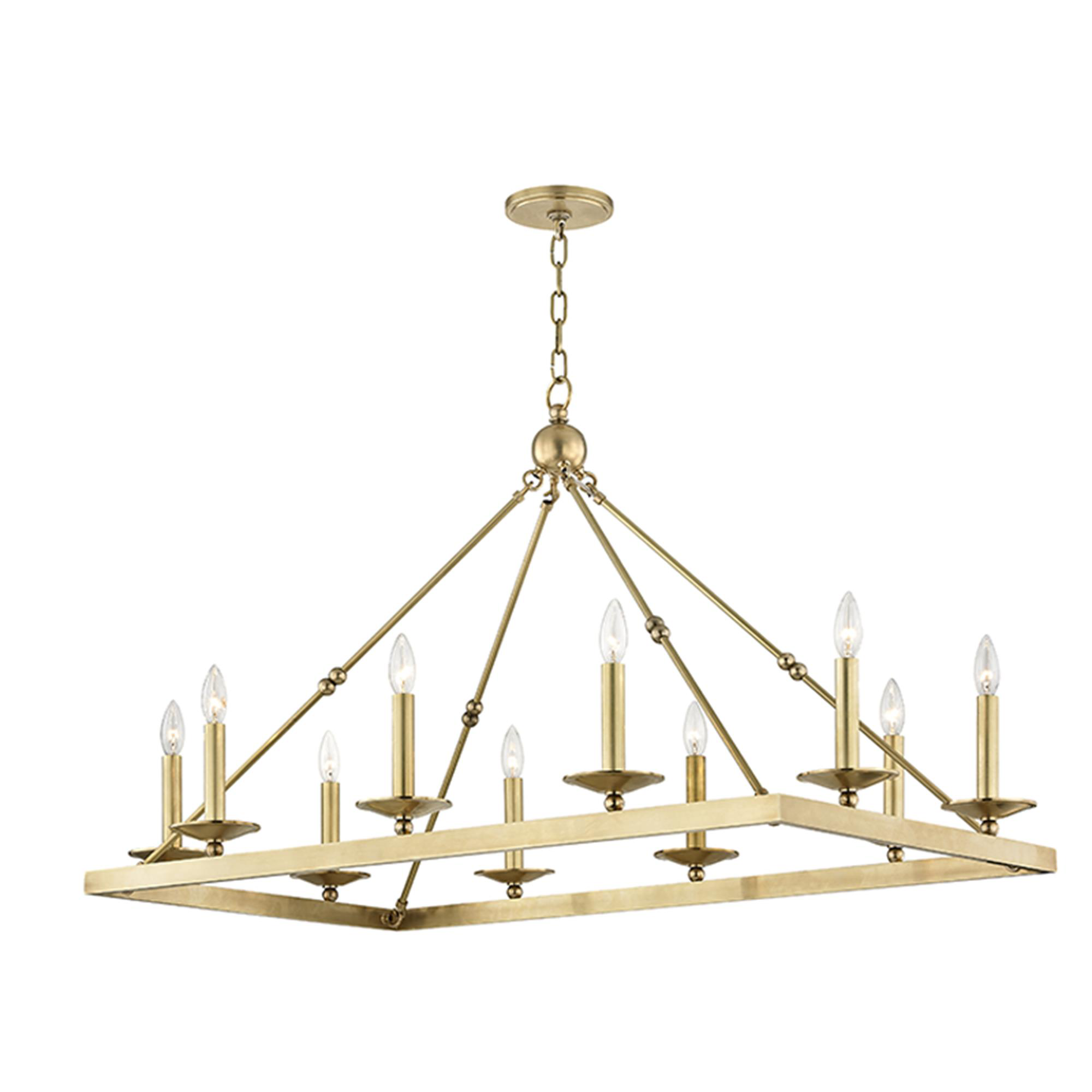 Allendale 27 Inch 10 Light Chandelier,