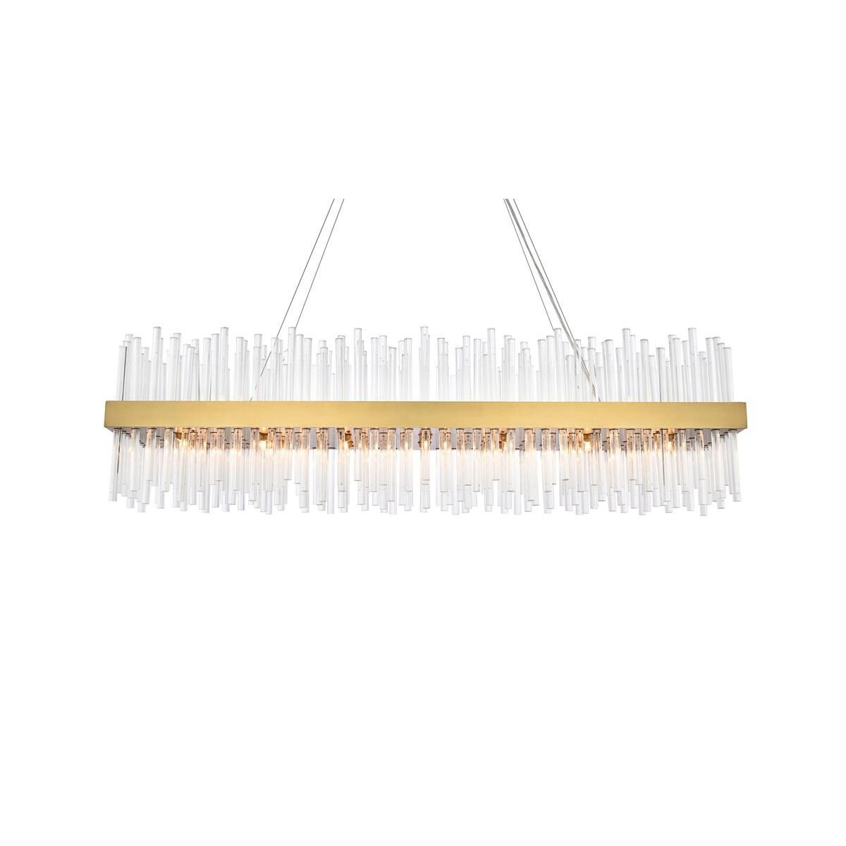 Dallas 48 Inch 28 Light Linear Suspension Light by Elegant Lighting