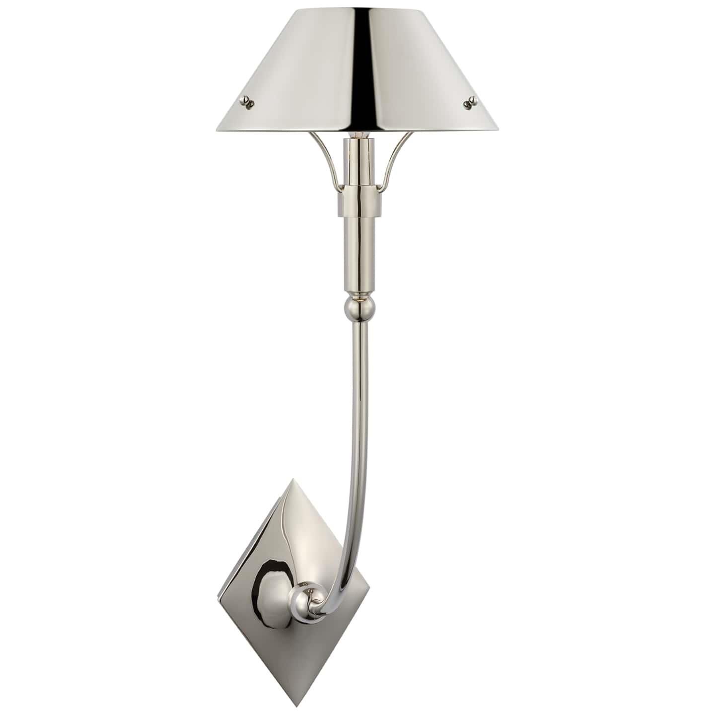 Shown in Polished Nickel finish and Polished Nickel shade