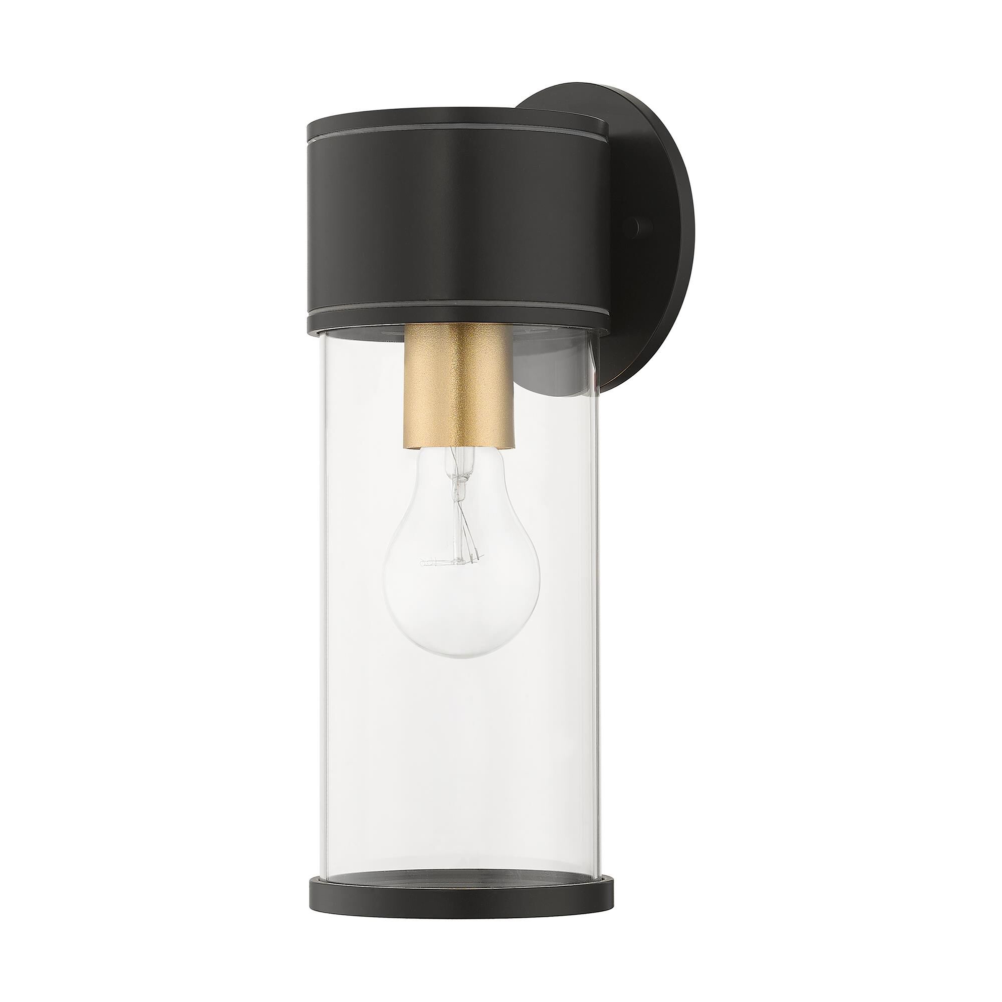 Shown in Bronze With Antique Gold Accents finish and Clear glass