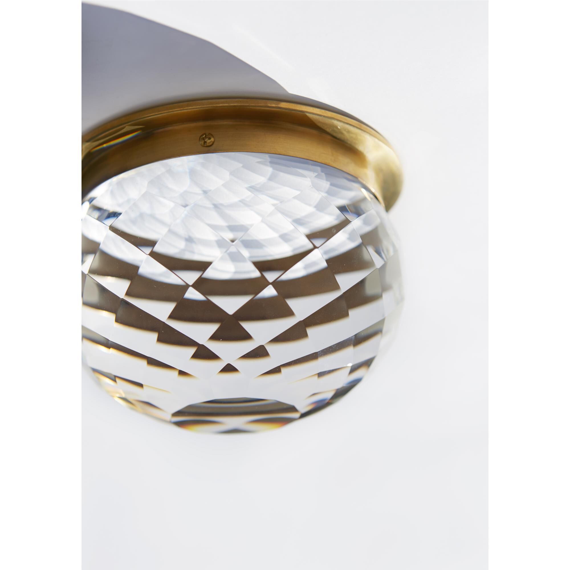 Shown in Hand-Rubbed Antique Brass finish and Clear glass