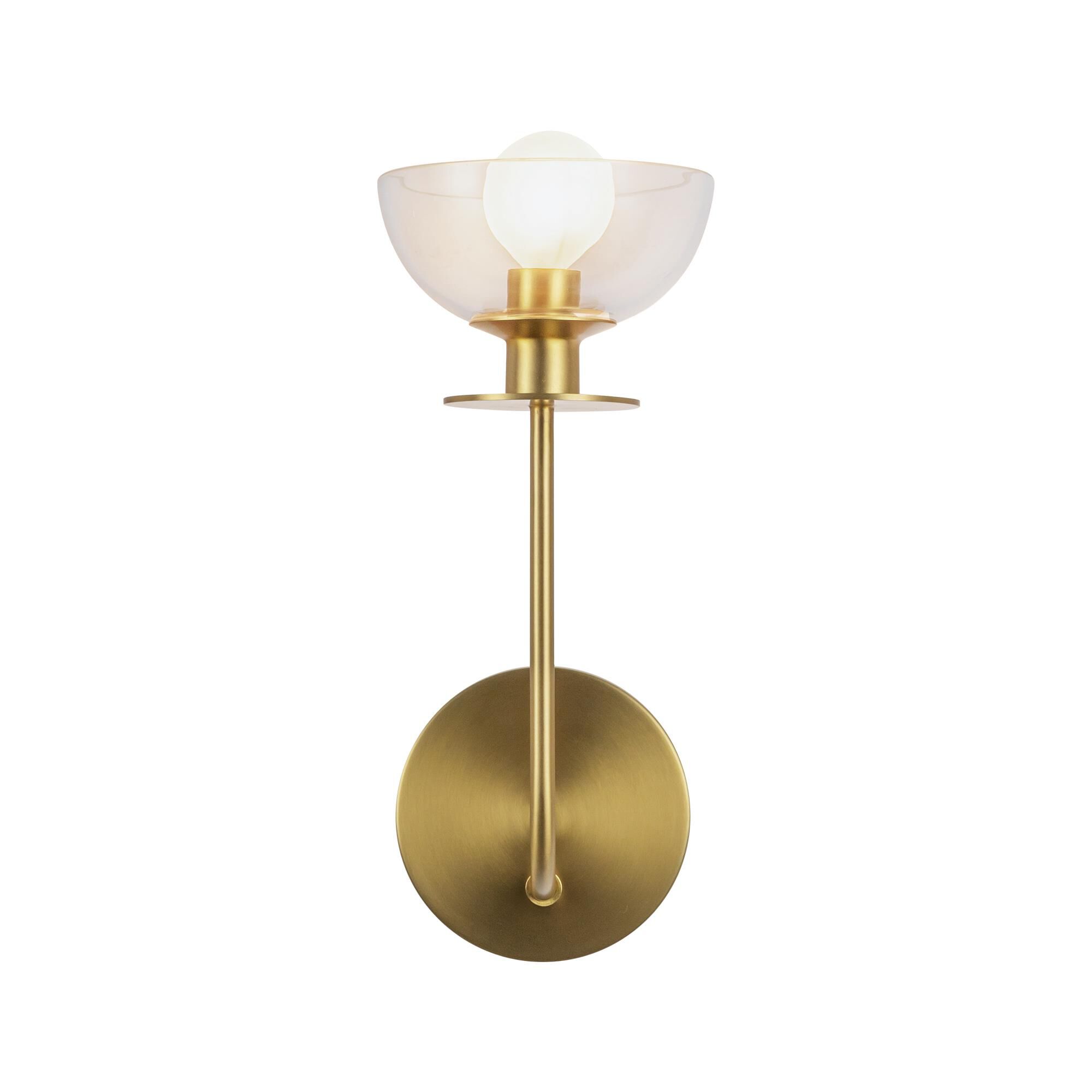 Shown in Brushed Gold/Clear Glass|matte Black/Clear Glass finish and Clear glass and Clear Glass shade