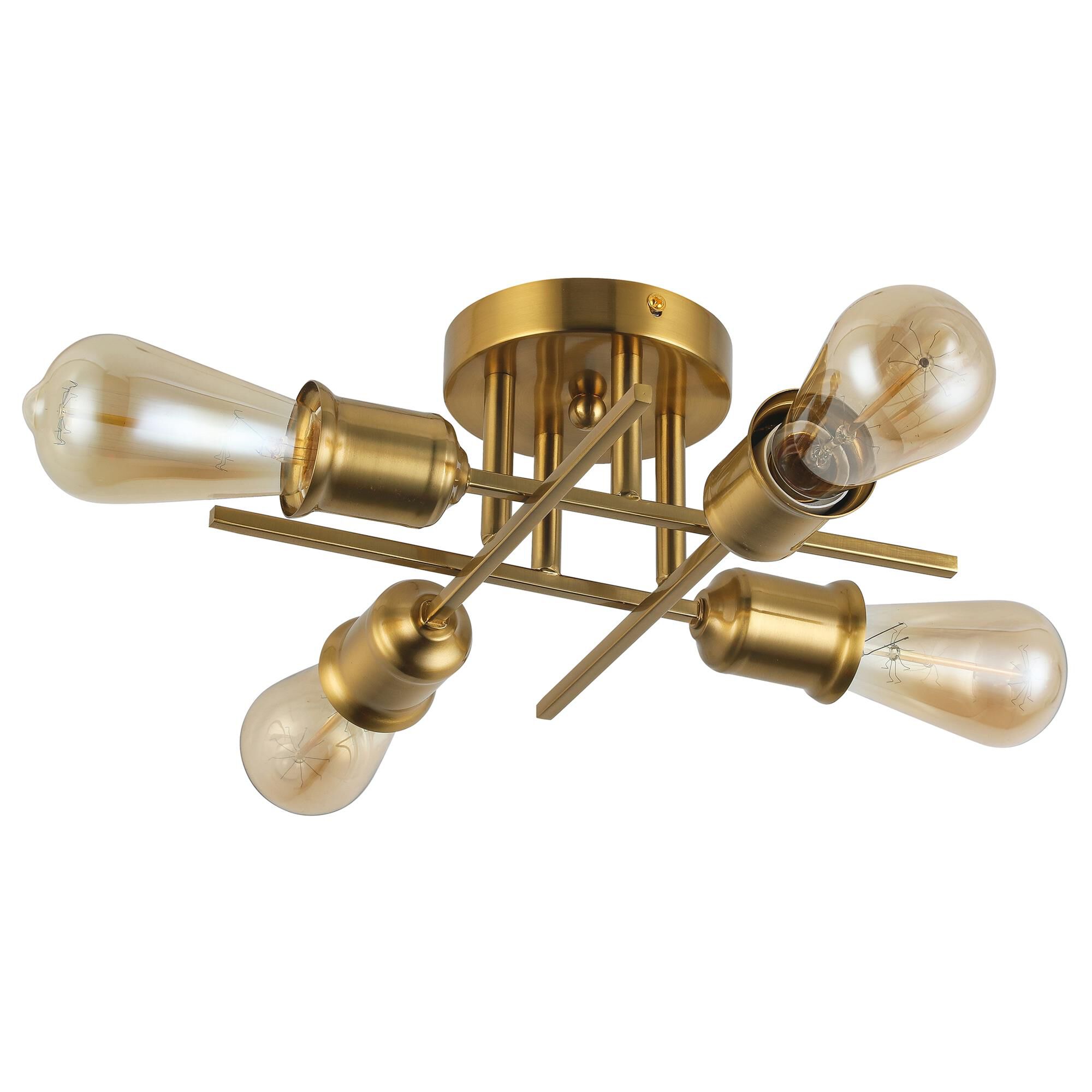 Nebraska 18 Inch 4 Light Semi Flush Mount by Dainolite