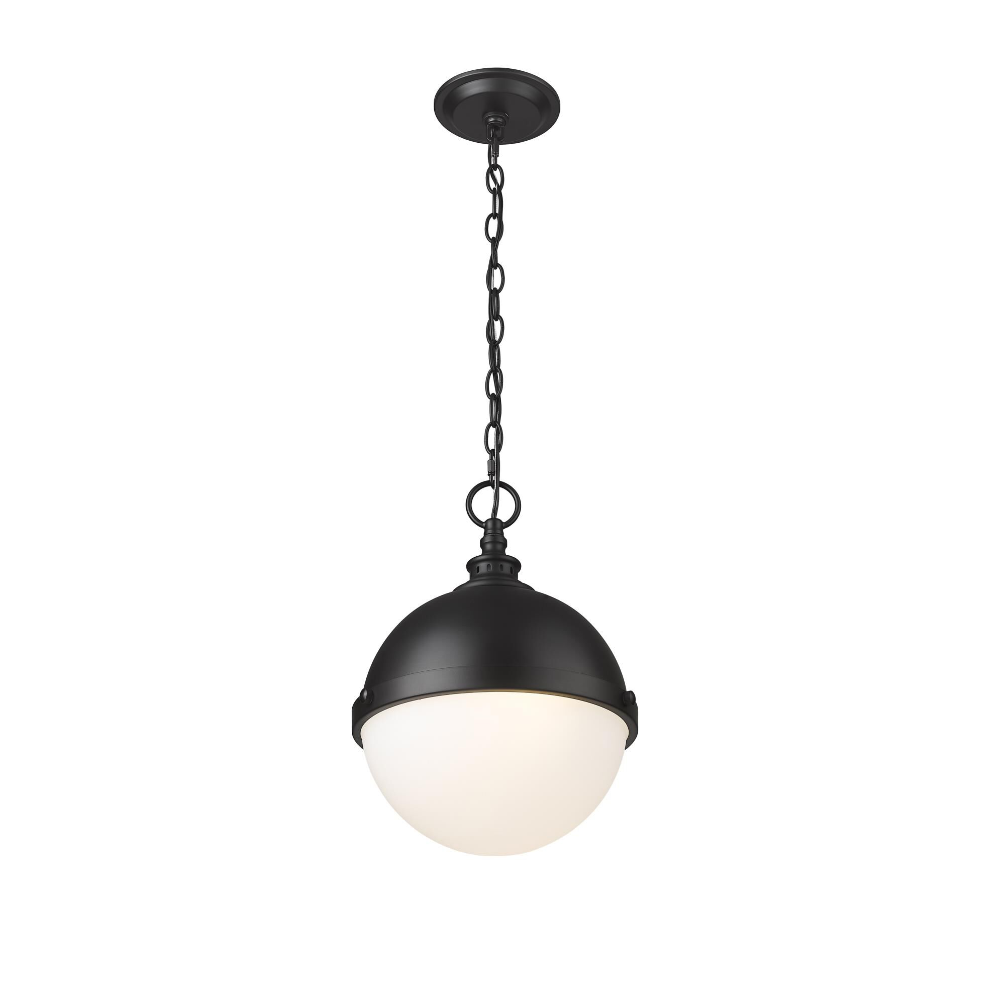 Shown in Matte Black finish and Matte Black shade