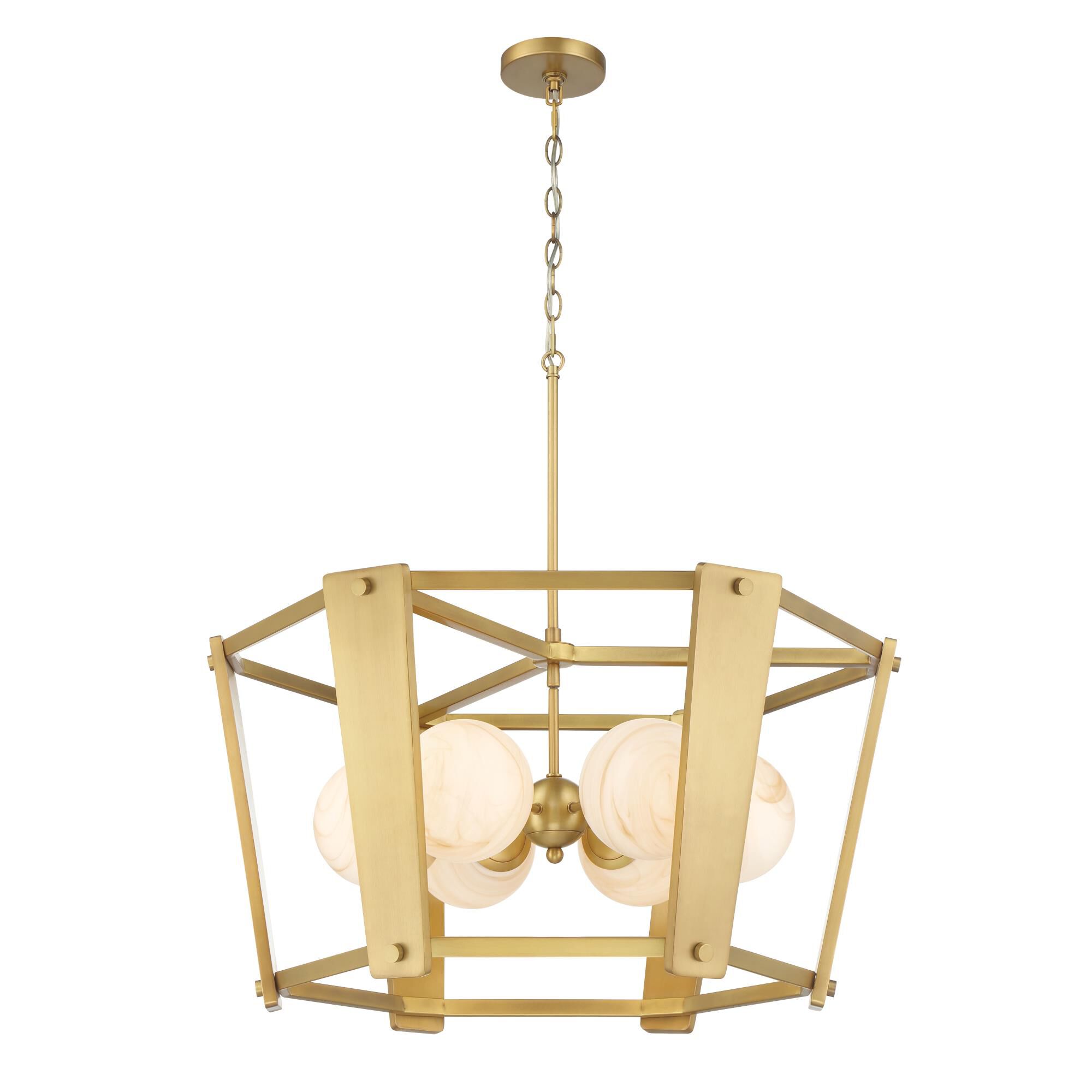 Shown in Legacy Brass finish and Amber Swirl glass and Etched Opal Glass shade