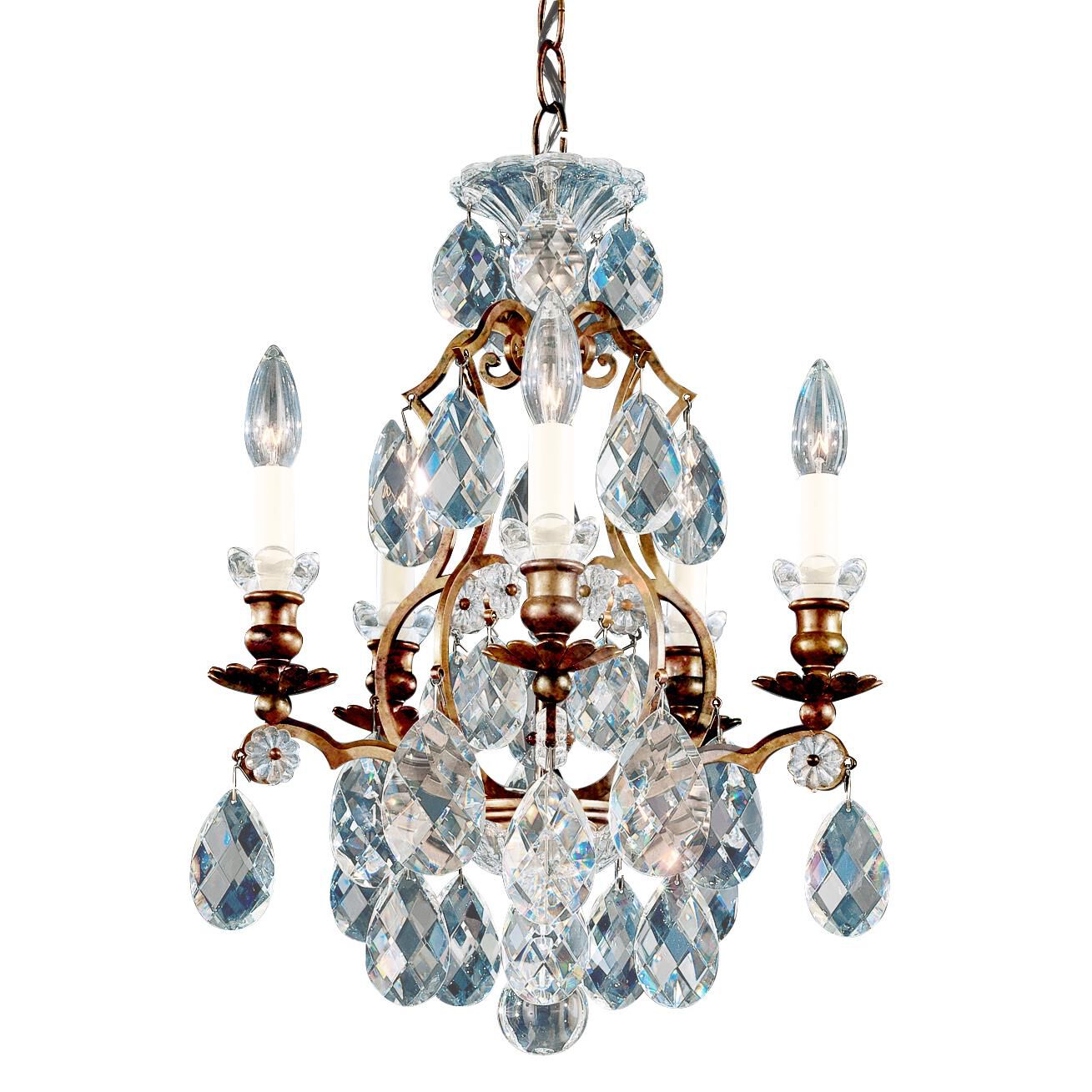 Renaissance 14 Inch 5 Light Mini Chandelier by Schonbek