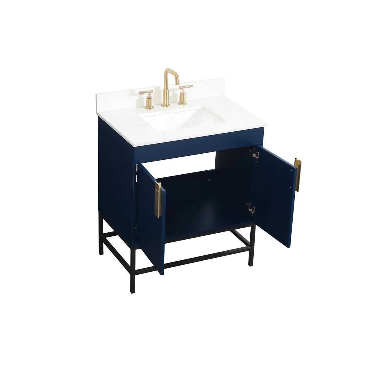 Shown in Blue finish and With Backsplash accent