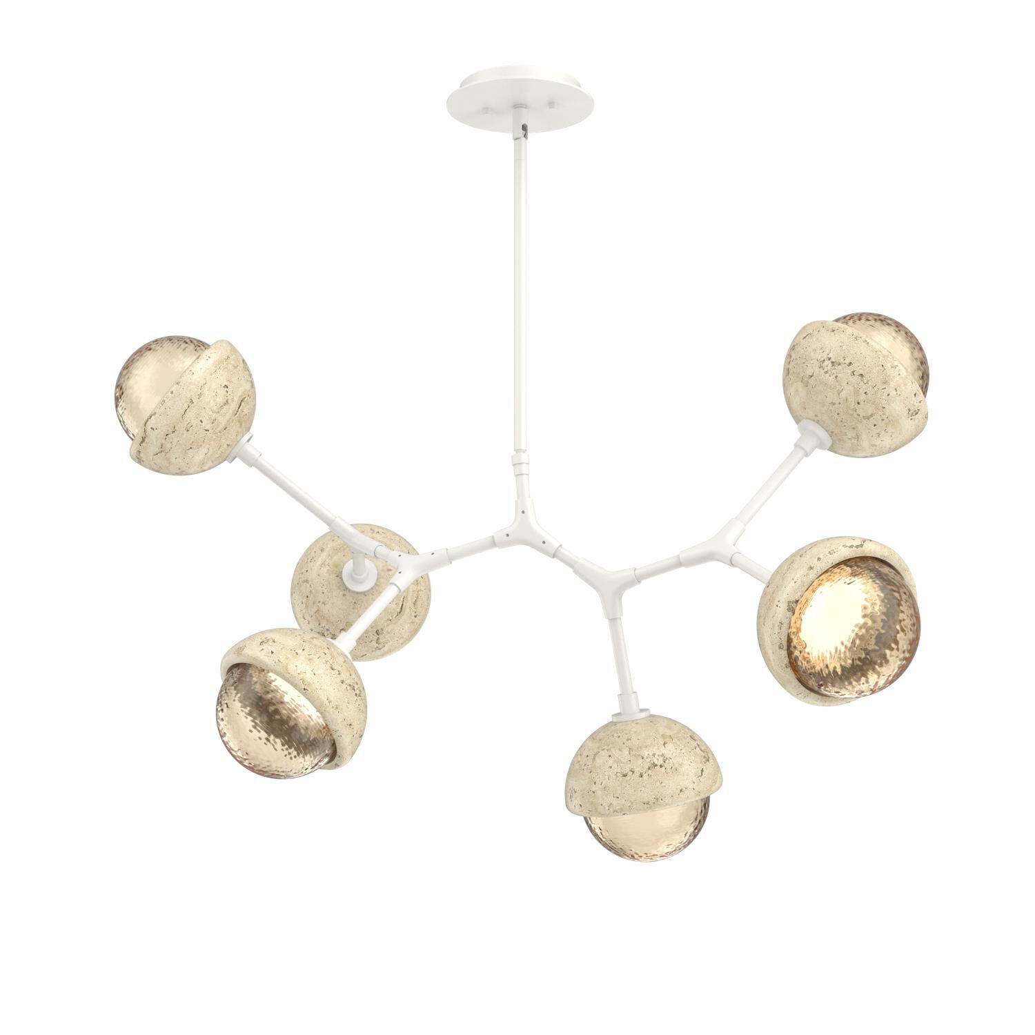 Levi Wilson Cabochon 31 Inch Linear Suspension Light by Hammerton Studio