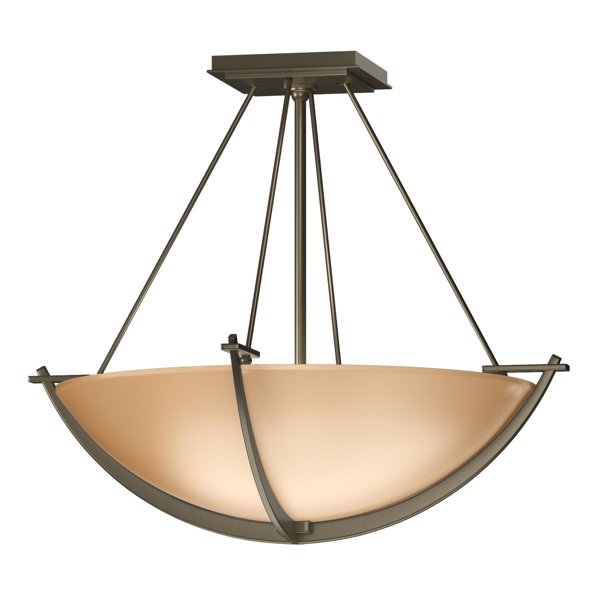 Compass 18 Inch 3 Light Semi Flush Mount by Hubbardton Forge