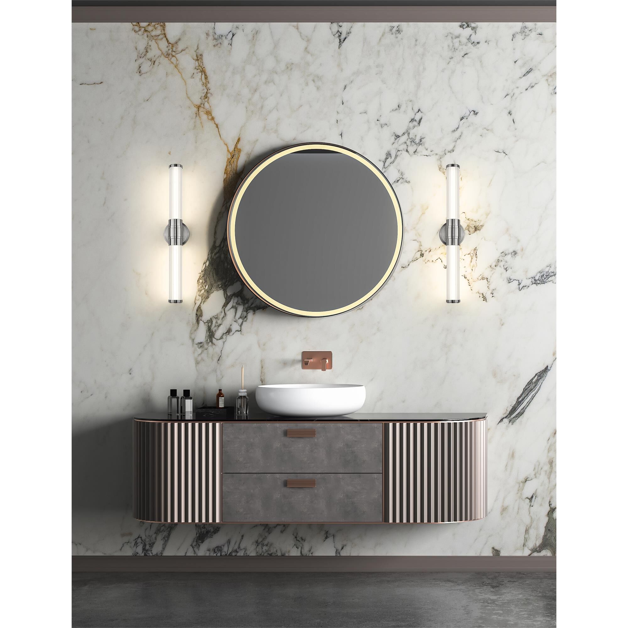 Shown in Brushed Nickel finish and Opal White glass and Opal White shade