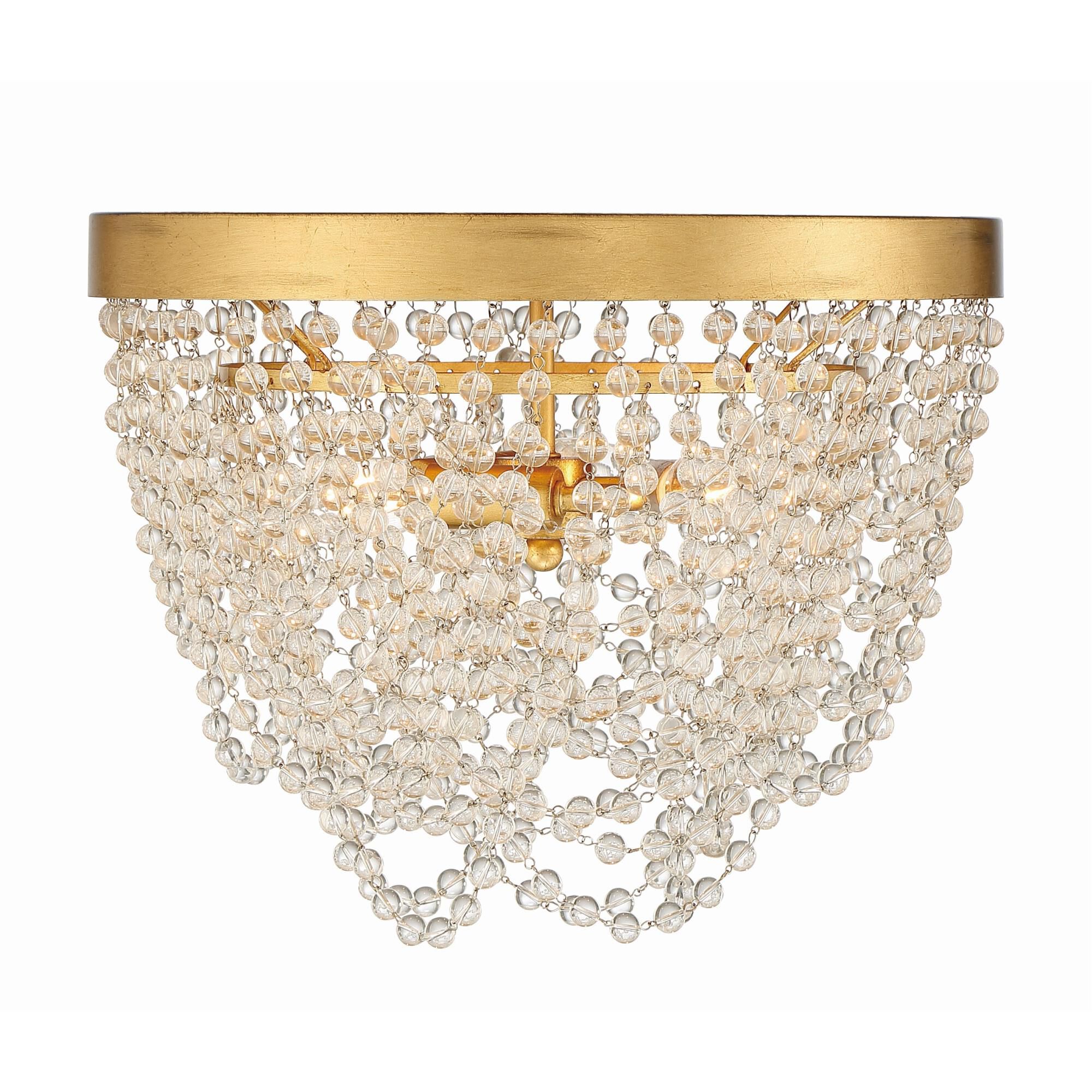 Fiona 13 Inch 3 Light Semi Flush Mount by Crystorama