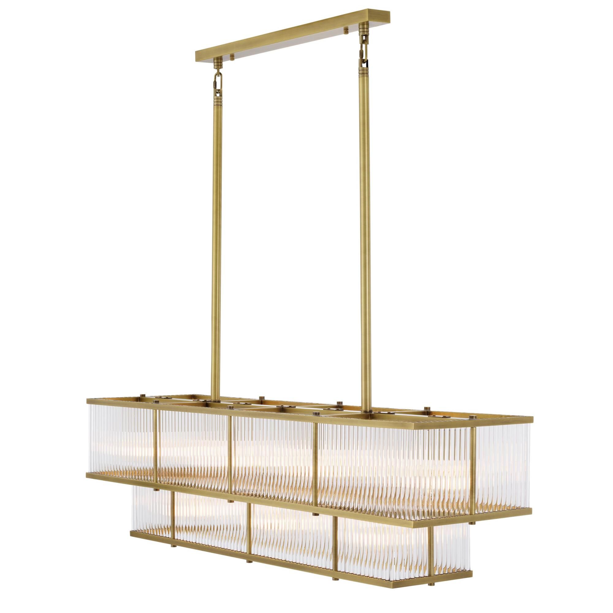 Le Marais 47 Inch 7 Light Linear Suspension Light by Eichholtz