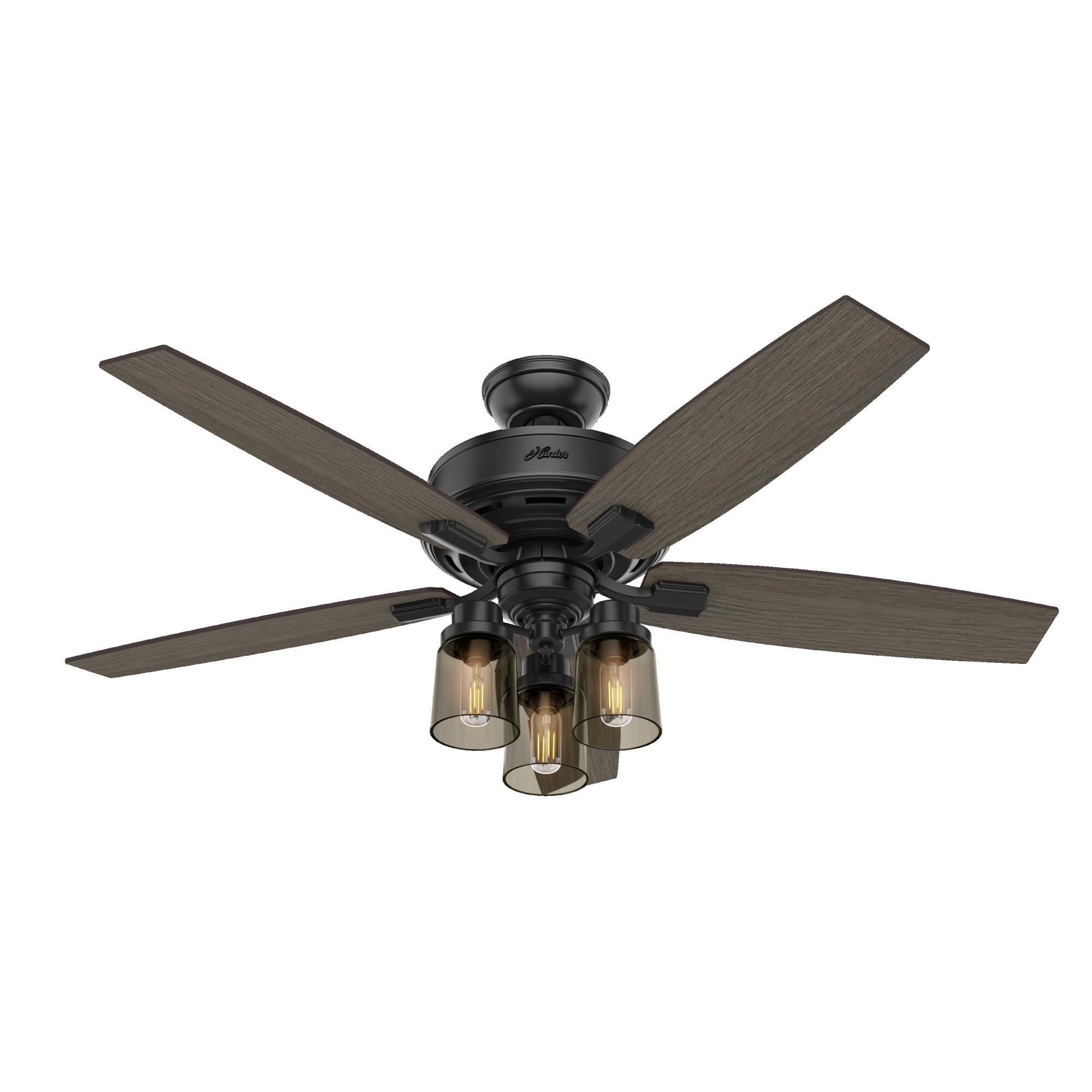 Bennett 52 Inch Ceiling Fan with Light Kit by Hunter Fan