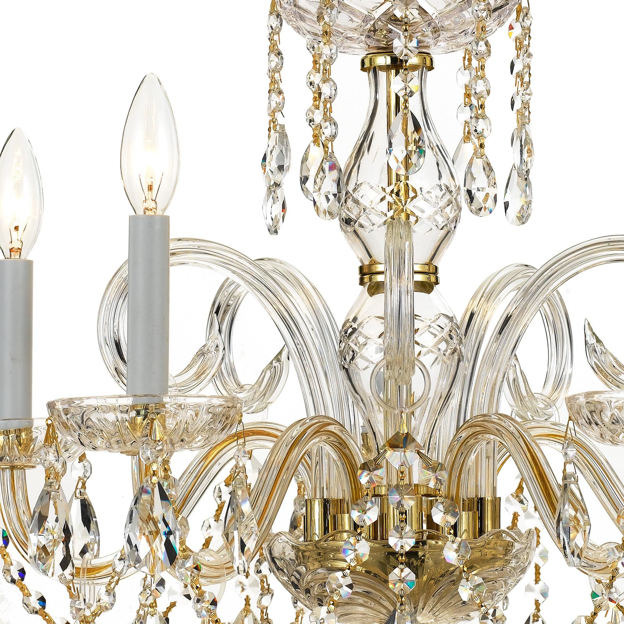 Traditional Crystal 22 Inch 5 Light Mini Chandelier by Crystorama