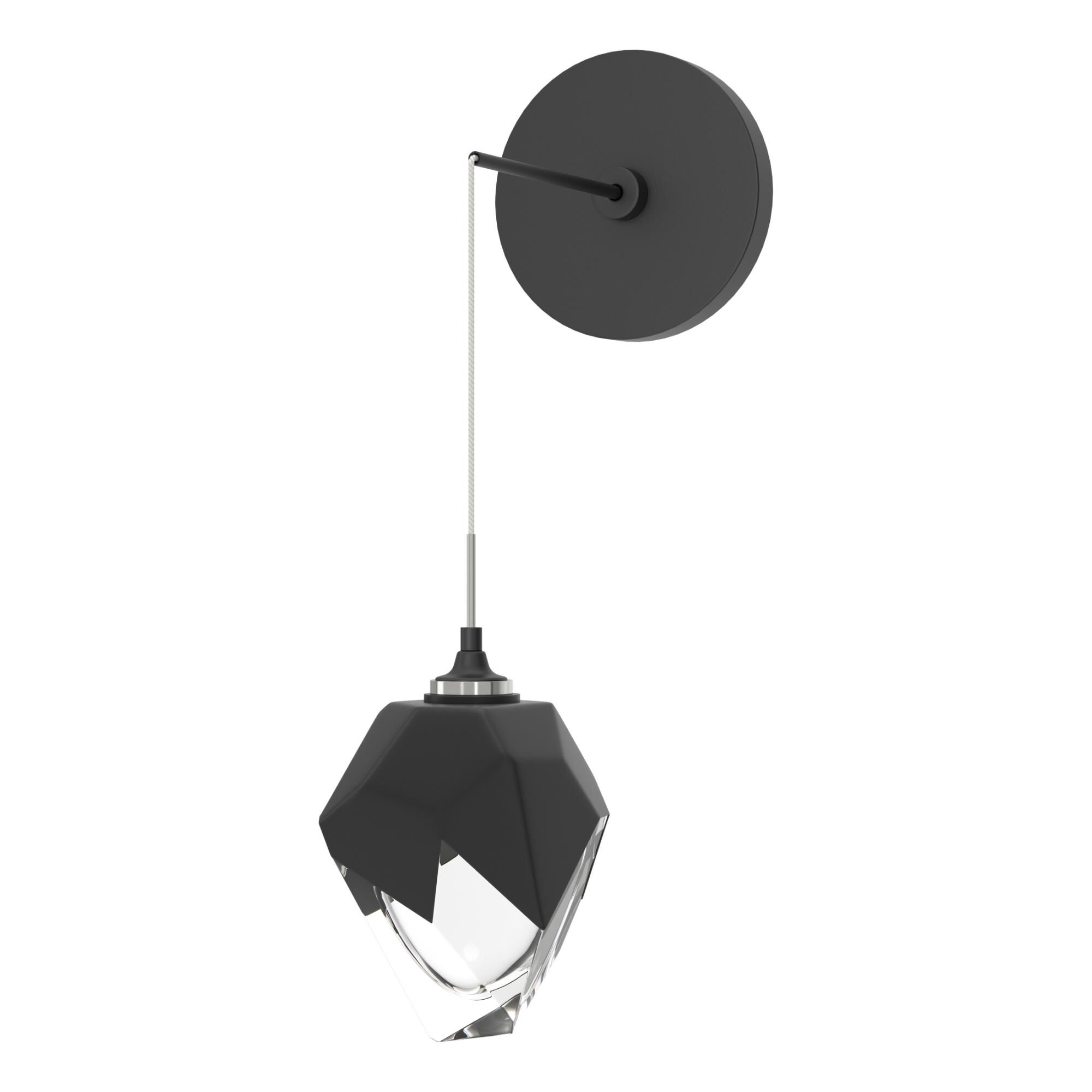 Shown in Black finish and Black glass and Black Glass shade