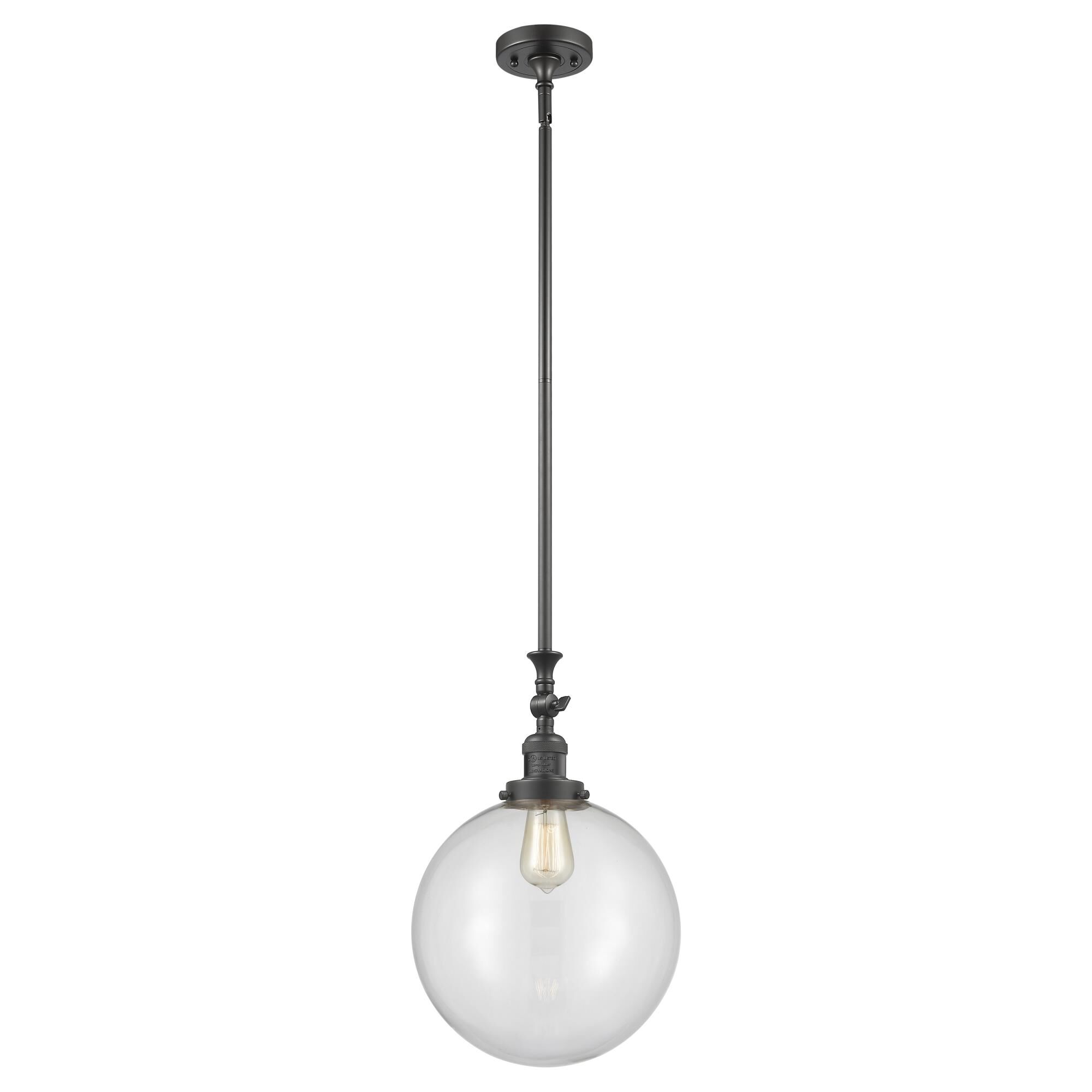 Shown in Oil Rubbed Bronze finish and Clear Beacon glass