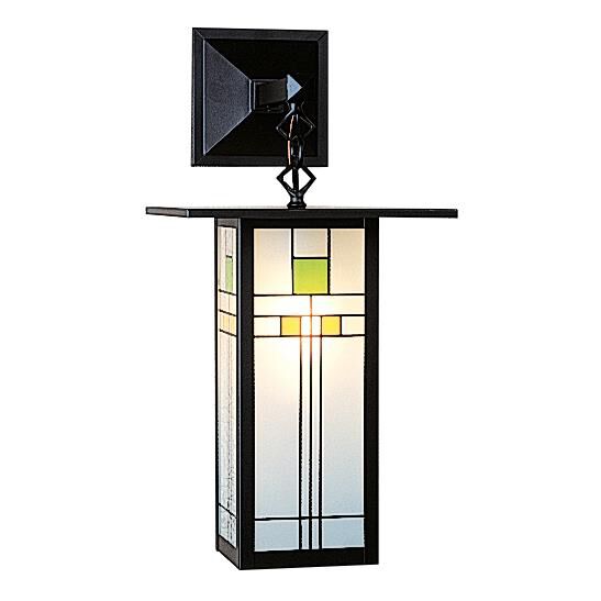 Shown in Satin Black finish and Yellow-Green Combination glass