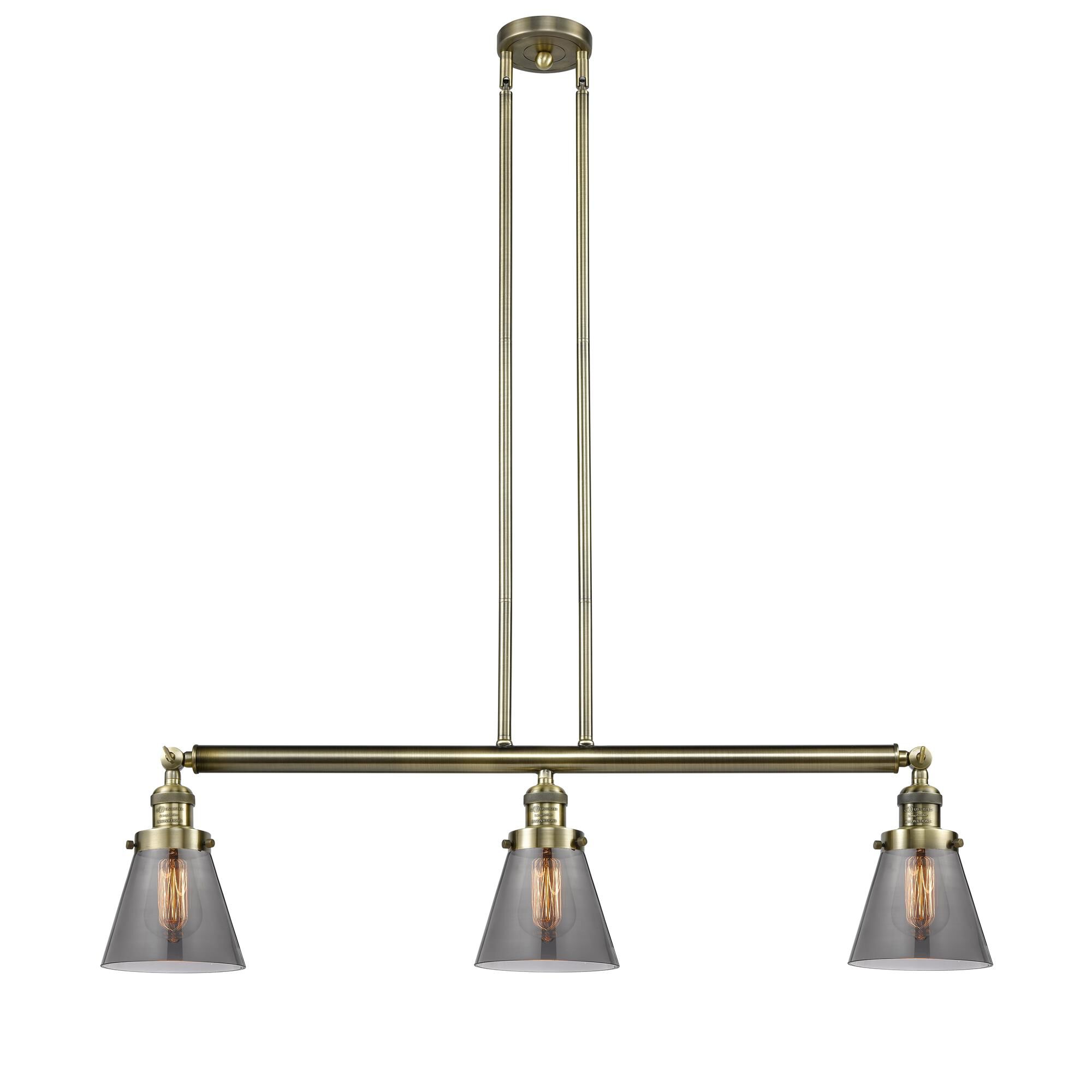 Bruno Marashlian Small Cone 36 Inch 3 Light Linear Suspension Light by Innovations Lighting