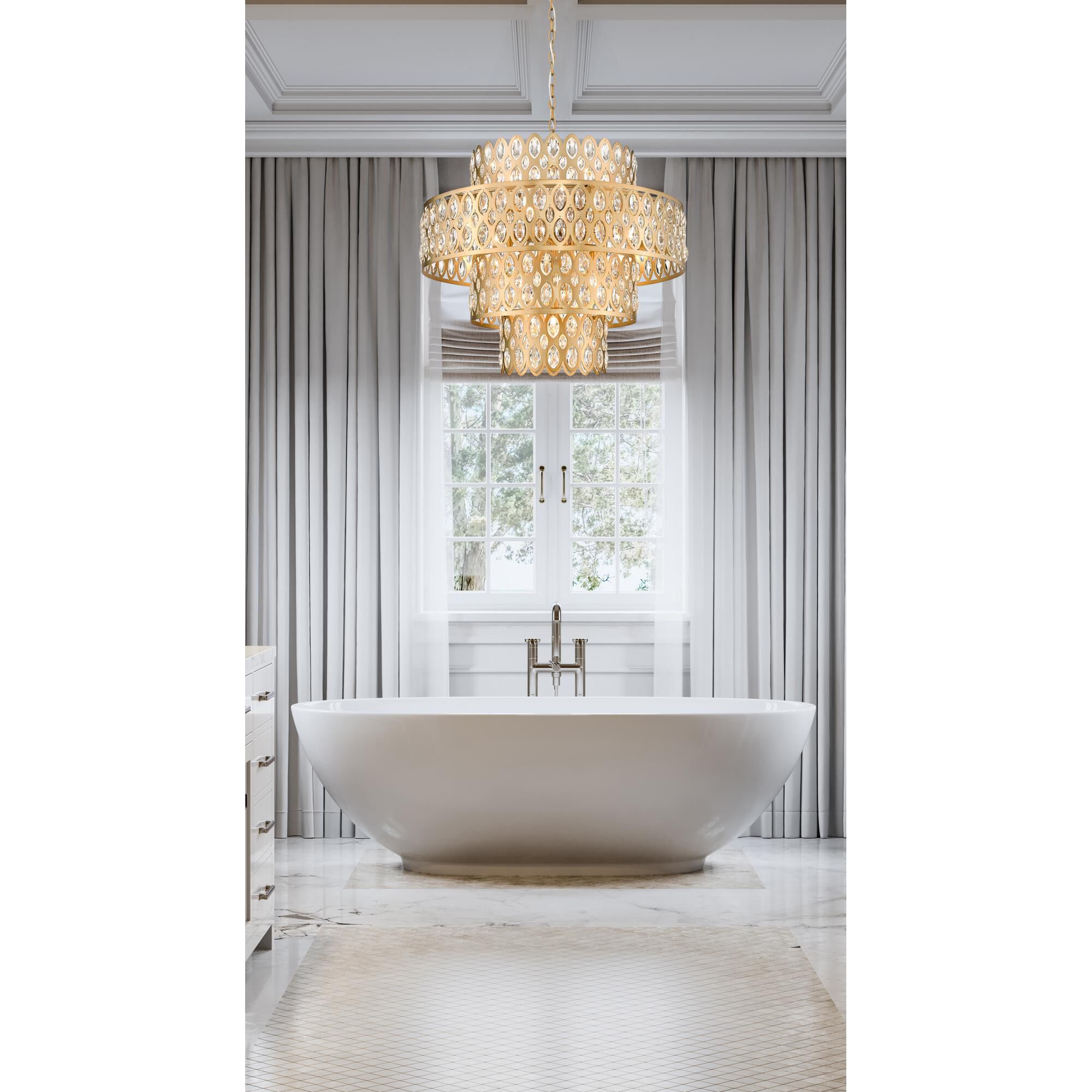 Shown in Heirloom Brass finish