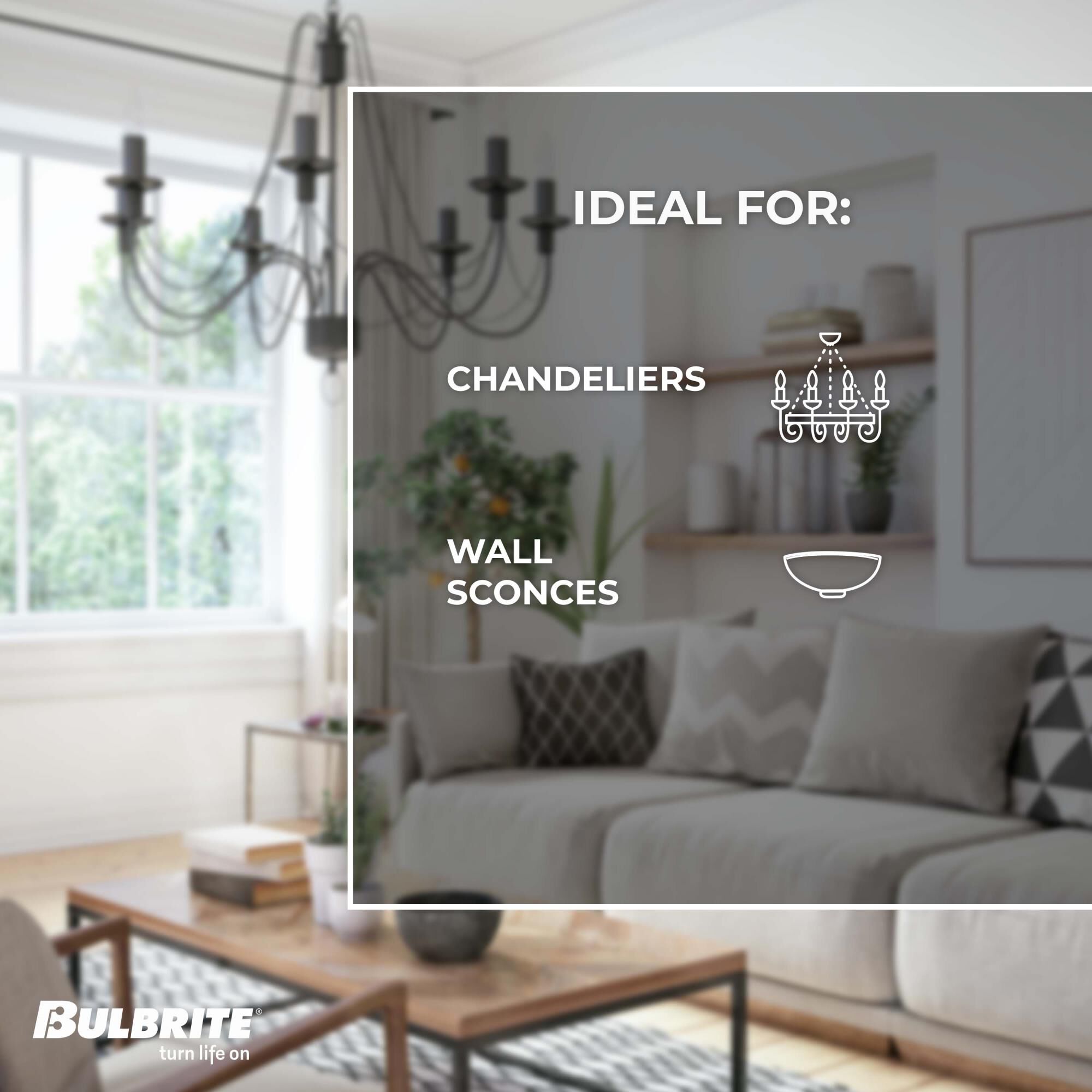 Dimmable 4 Watt 2100K C15 LED Light Bulb by Bulbrite