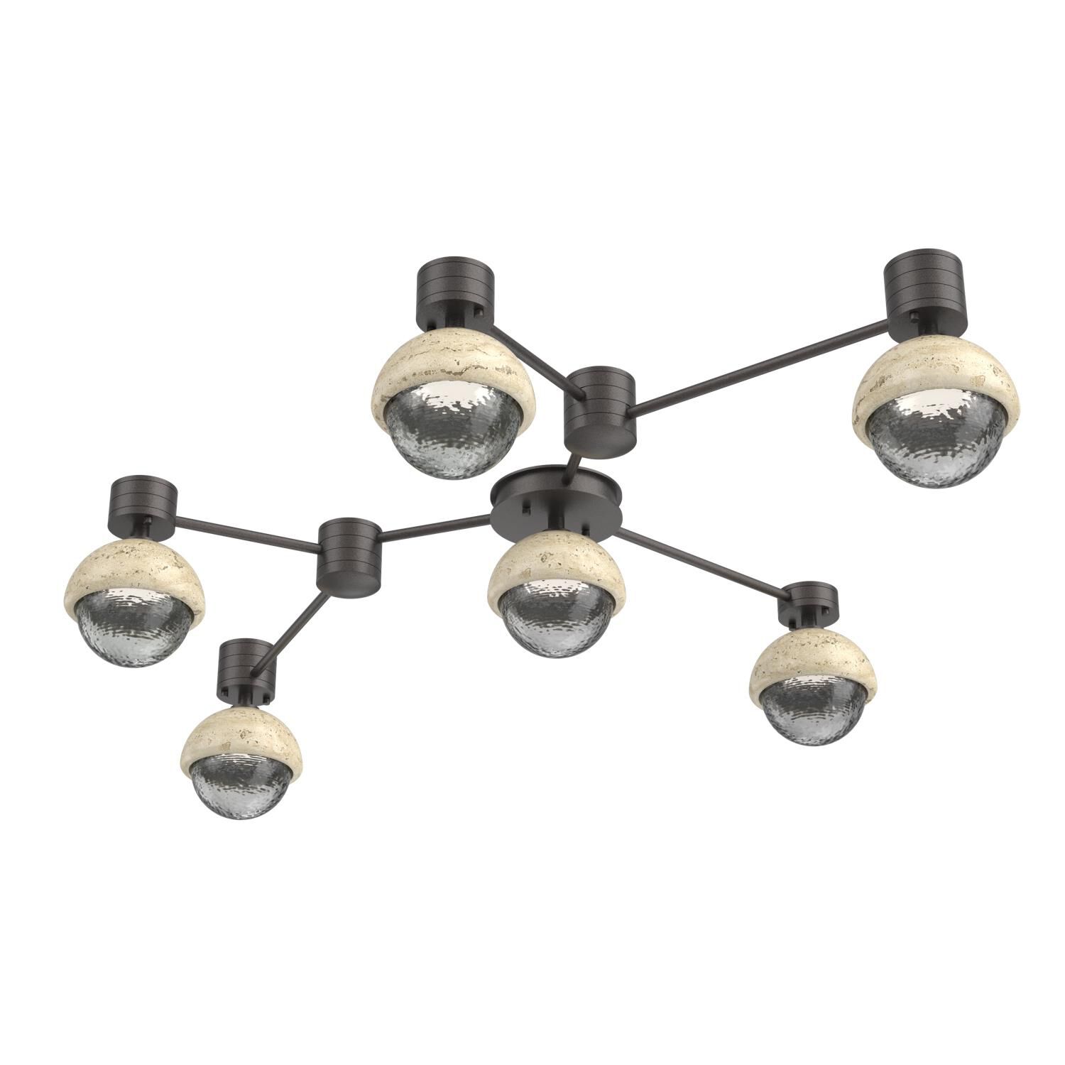 Levi Wilson Cabochon 41 Inch Flush Mount by Hammerton Studio